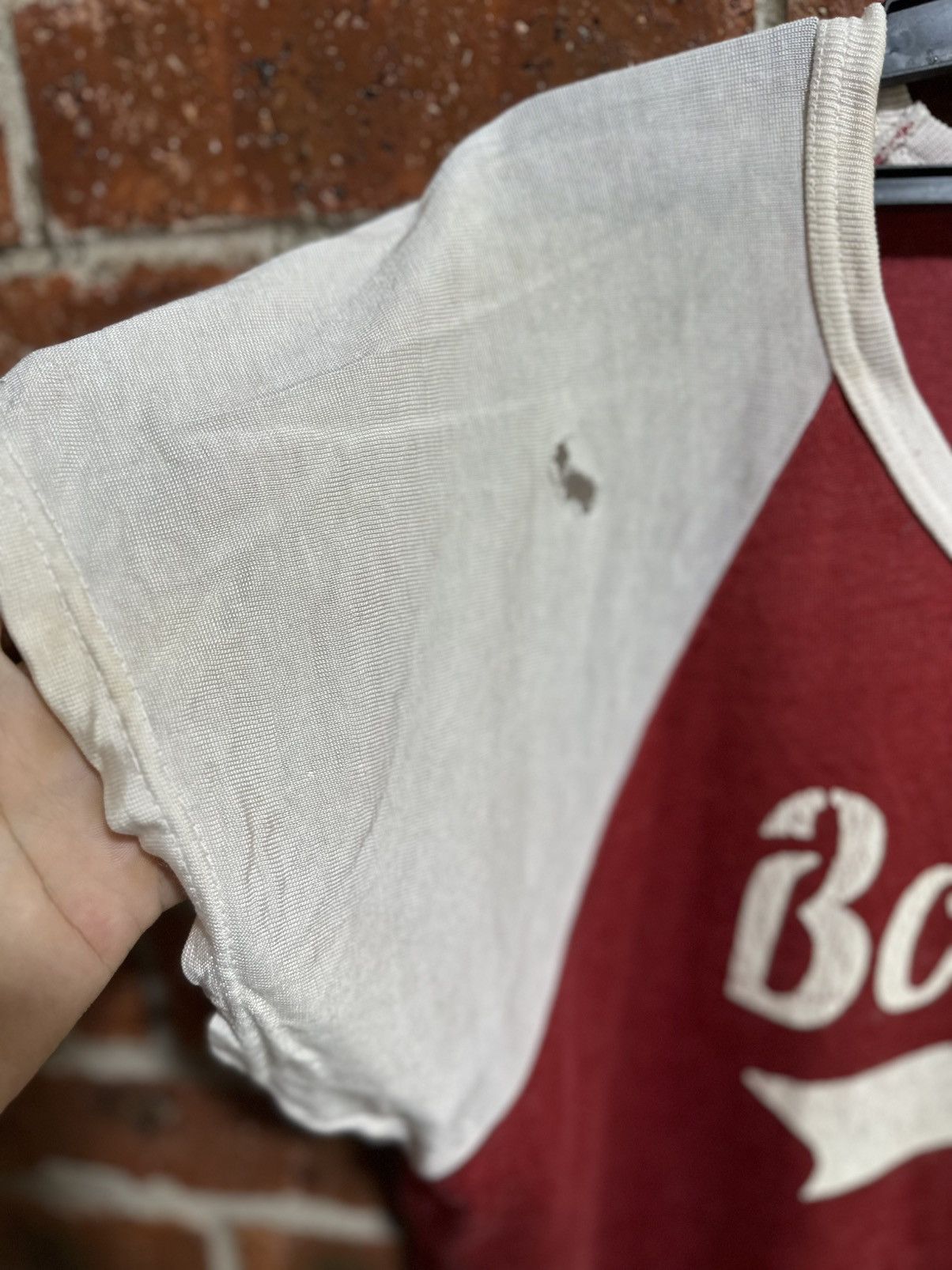 Sears Vintage Bombers Red&White Faded Tee Size US XL / EU 56 / 4 - 7 Thumbnail