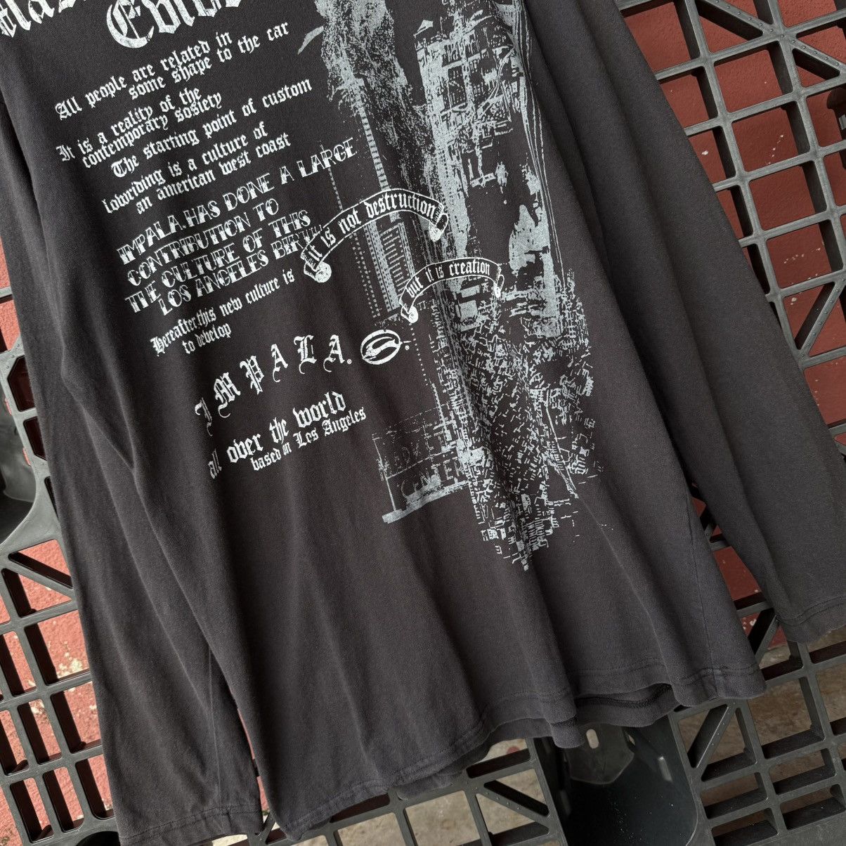 Japanese Brand Vintage Y2K Impala Wording Graphic Street Faded Tee Size US XL / EU 56 / 4 - 5 Thumbnail