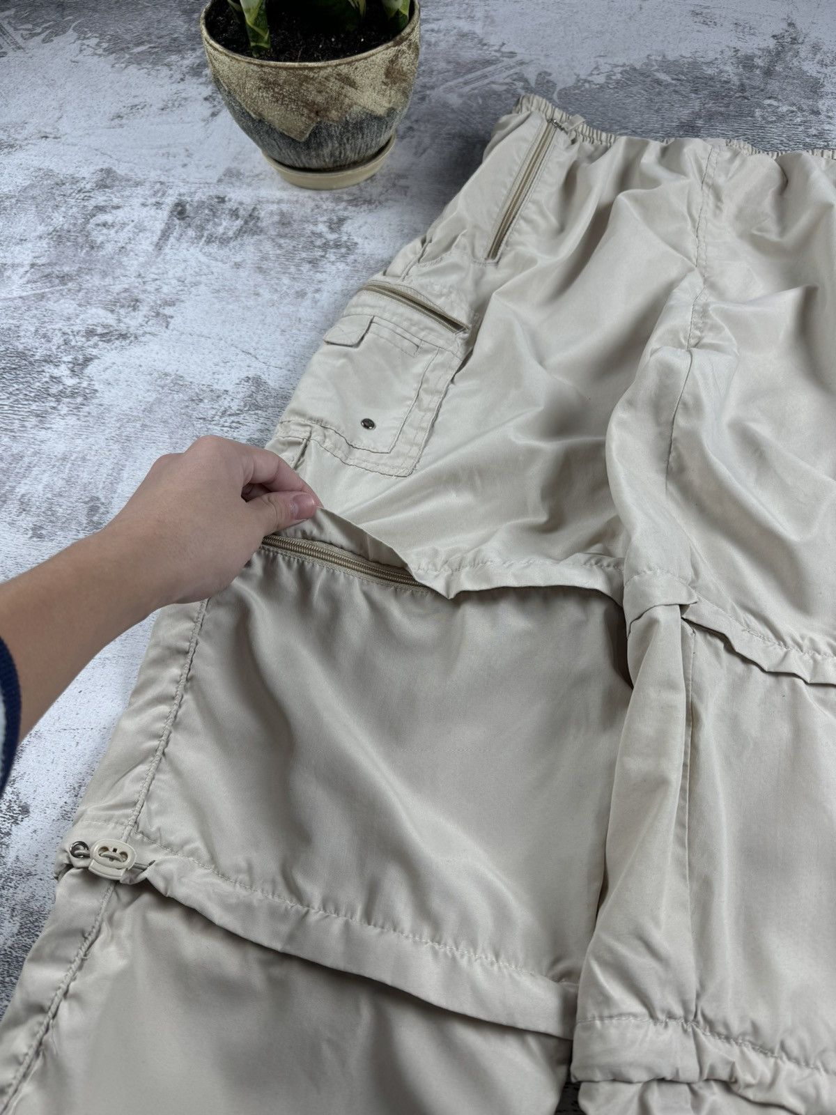 Japanese Brand Baggy Ling Lang 3 in 1 Rap Nylon Sweatpants Track Trousers Size US 34 / EU 50 - 12 Thumbnail