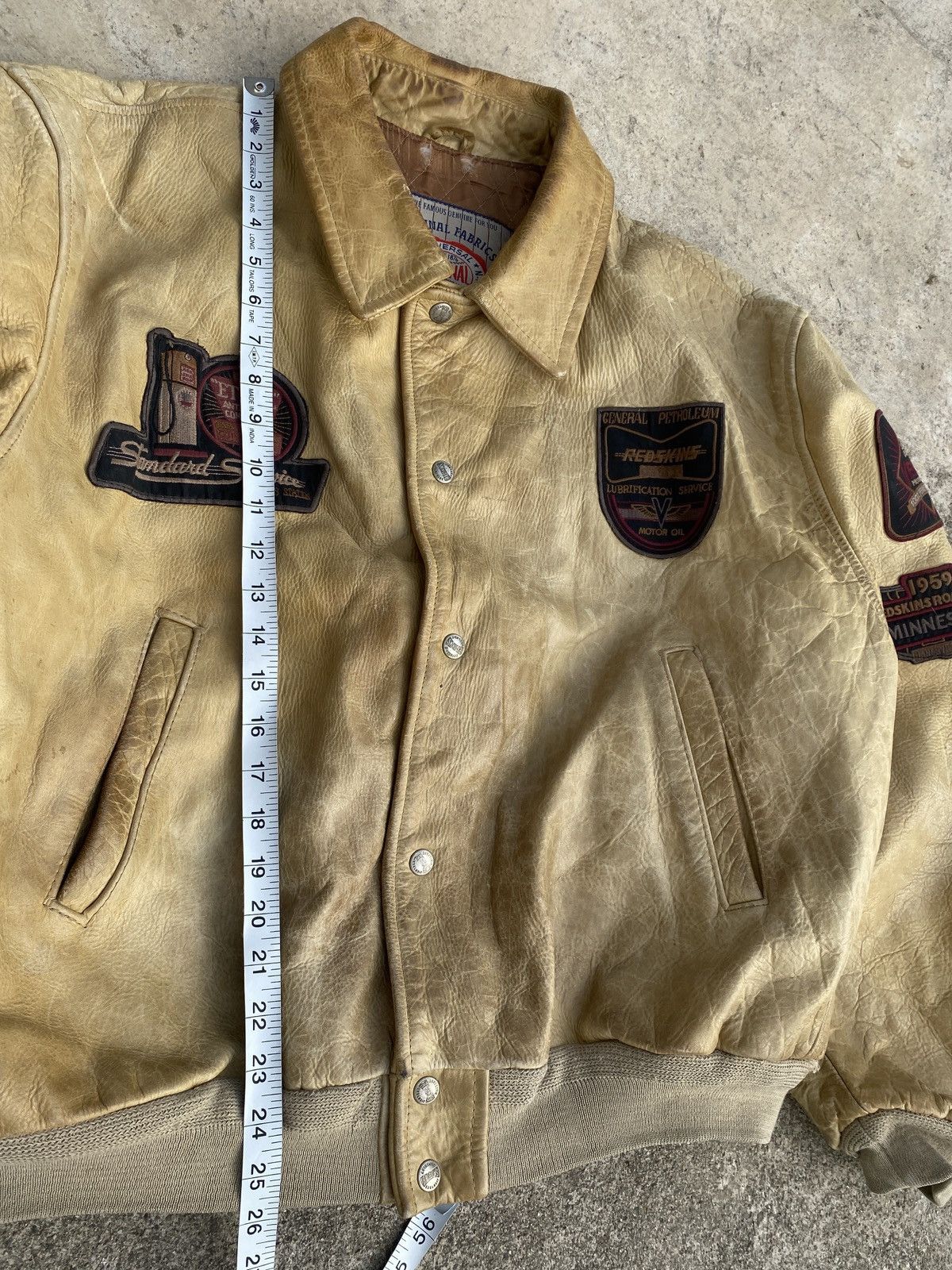 Avirex Vintage Redskins Leather Jacket Size US XXL / EU 58 / 5 - 5 Thumbnail