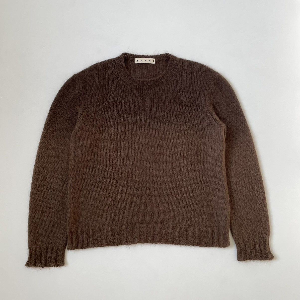 Marni Brown Mohair Sweater Size US XL / EU 56 / 4 - 2 Thumbnail