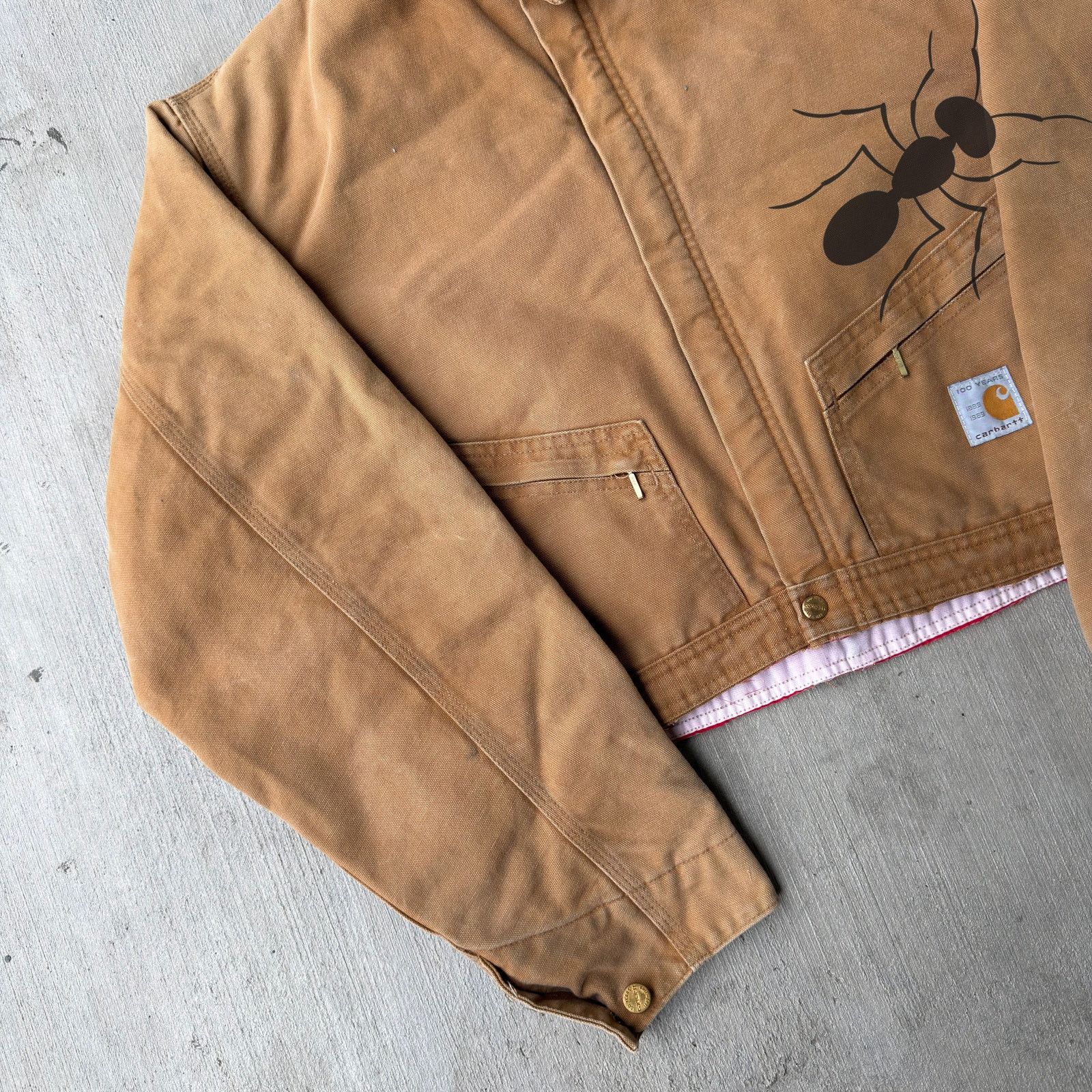 Carhartt × Vintage Carhartt brown cropped Detroit style work wear jacket Size US L / EU 52-54 / 3 - 2 Thumbnail