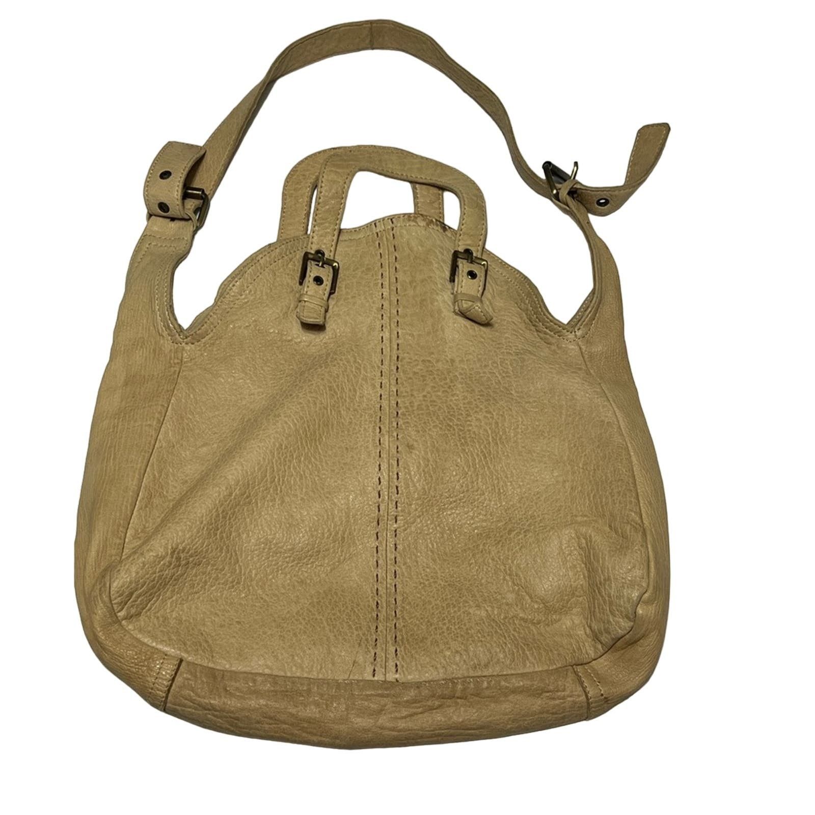 Bag Carla Mancini Pebbled Italian Leather Camel Hobo HandBag | Grailed