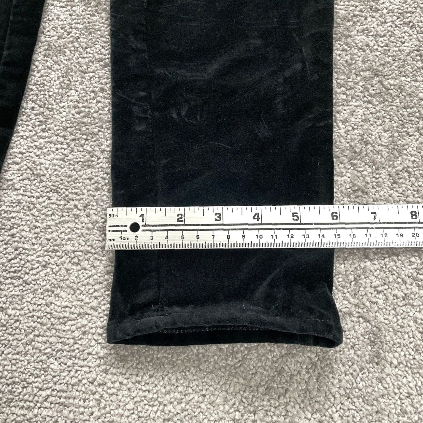 Lands' End Lands' End Women's Velvet Jeans Size 4 Black Mid Rise Slim Fit 29x31 Size 27" / US 4 / IT 40 - 2 Thumbnail