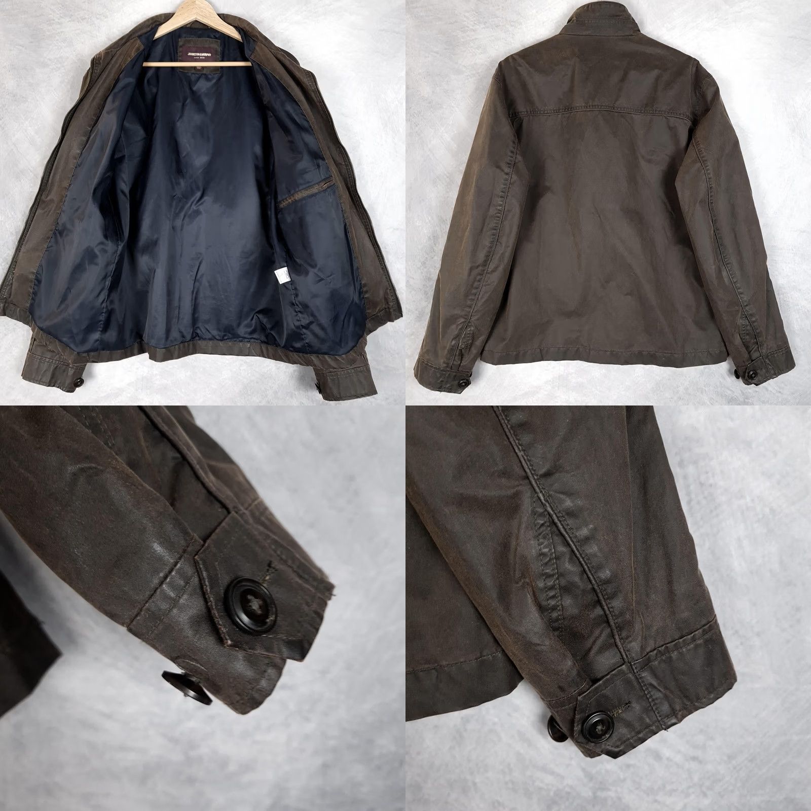Johnston & Murphy Johnston & Murphy Jacket Mens M Brown Full Zip Lined Collared Windscreen Casual Size US M / EU 48-50 / 2 - 9 Thumbnail