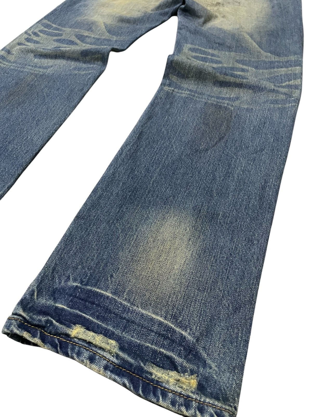 GOSTAR DE FUGA × Hysteric Glamour × Japanese Brand TuoGu Poems Muddy Wash Embroidered Jeans Size US 30 / EU 46 - 18 Thumbnail