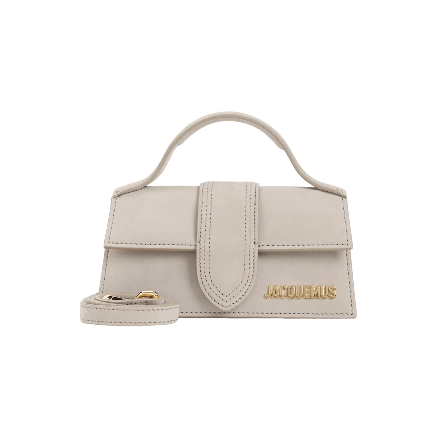 JACQUEMUS Bambino Dark Beige Suede Bag New/Auth