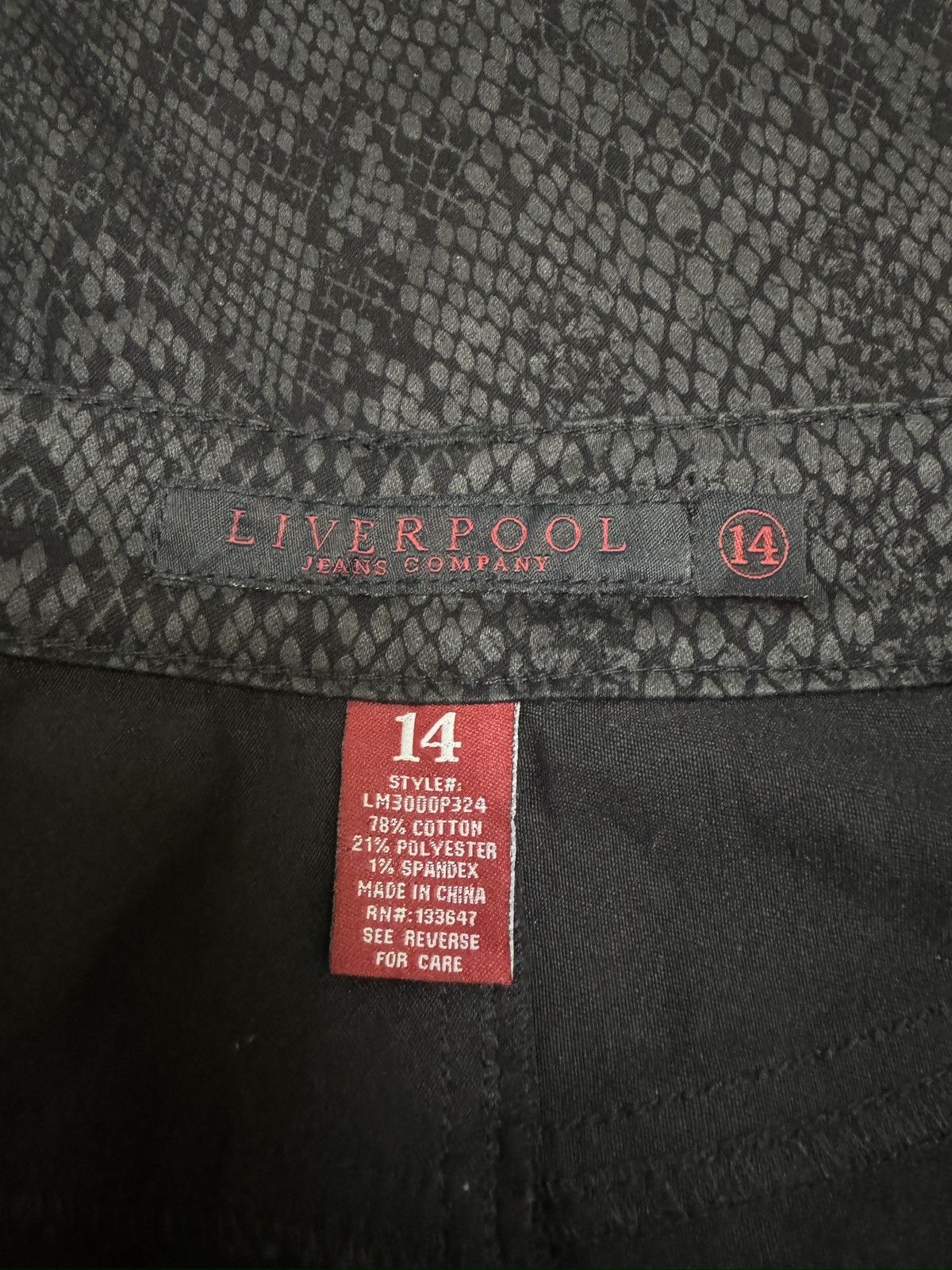 Hysteric Glamour Y2K Liverpool Jeans Company Snakeskin Inspired “Let It Be” Size US 33 - 11 Thumbnail