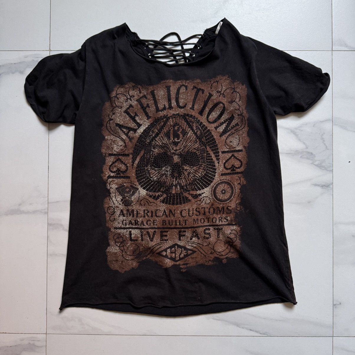 Affliction Affliction Rhinestone Women’s T-Shirt Size S / US 4 / IT 40 - 2 Thumbnail