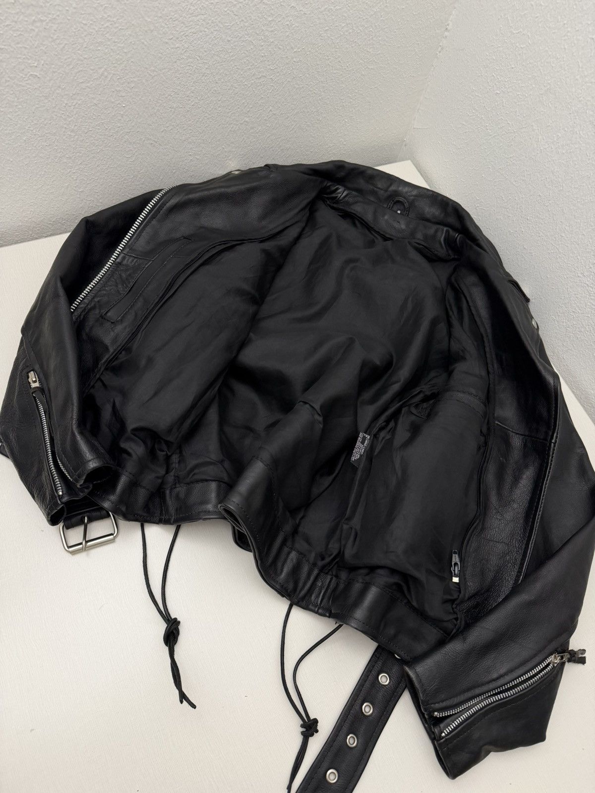 Vintage Vintage Biker Leather Quilted Lined Motorcycle Jacket Size 8 Size M / US 6-8 / IT 42-44 - 15 Thumbnail