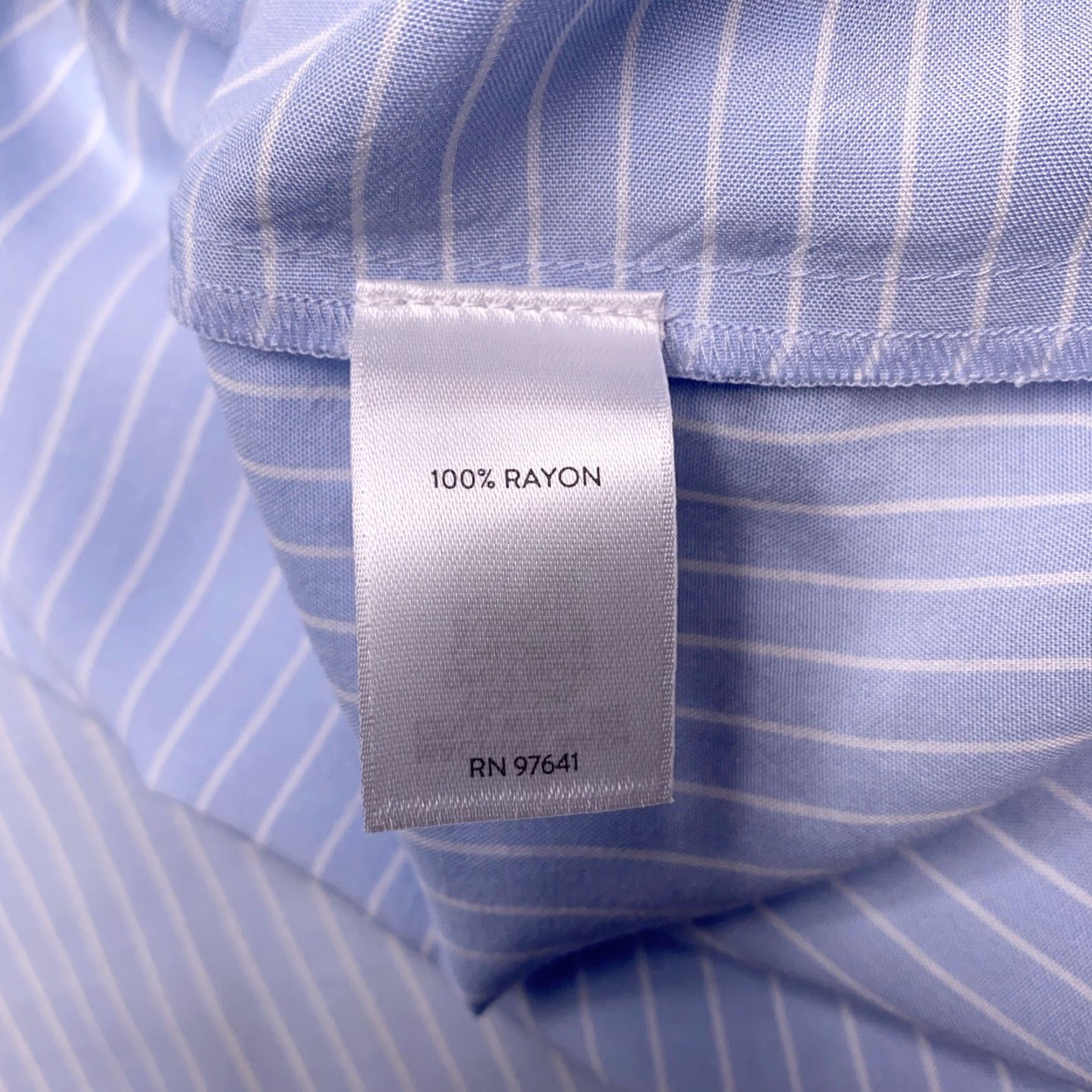 J. Jill J. Jill Button-Up Shirt Womens 2X Blue Stripe Long Sleeve Collared Pocketless Modern Lightweight All Seasons Casual New with Tags Size XXL / US 16-18 / IT 52-54 - 7 Thumbnail
