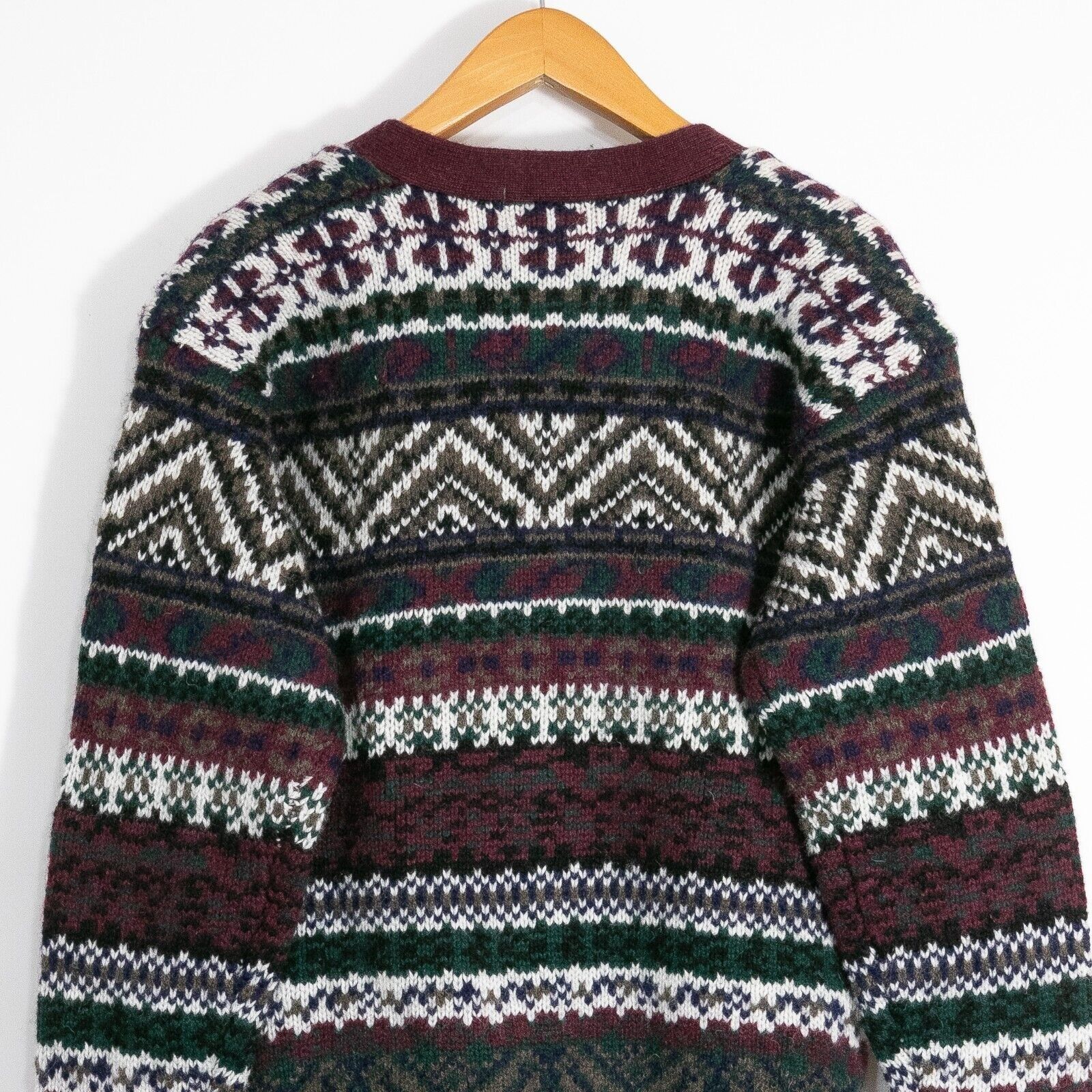 Vintage Vintage Fair Isle Wool Cardigan Sweater Mens Medium - Retro Size US M / EU 48-50 / 2 - 5 Thumbnail