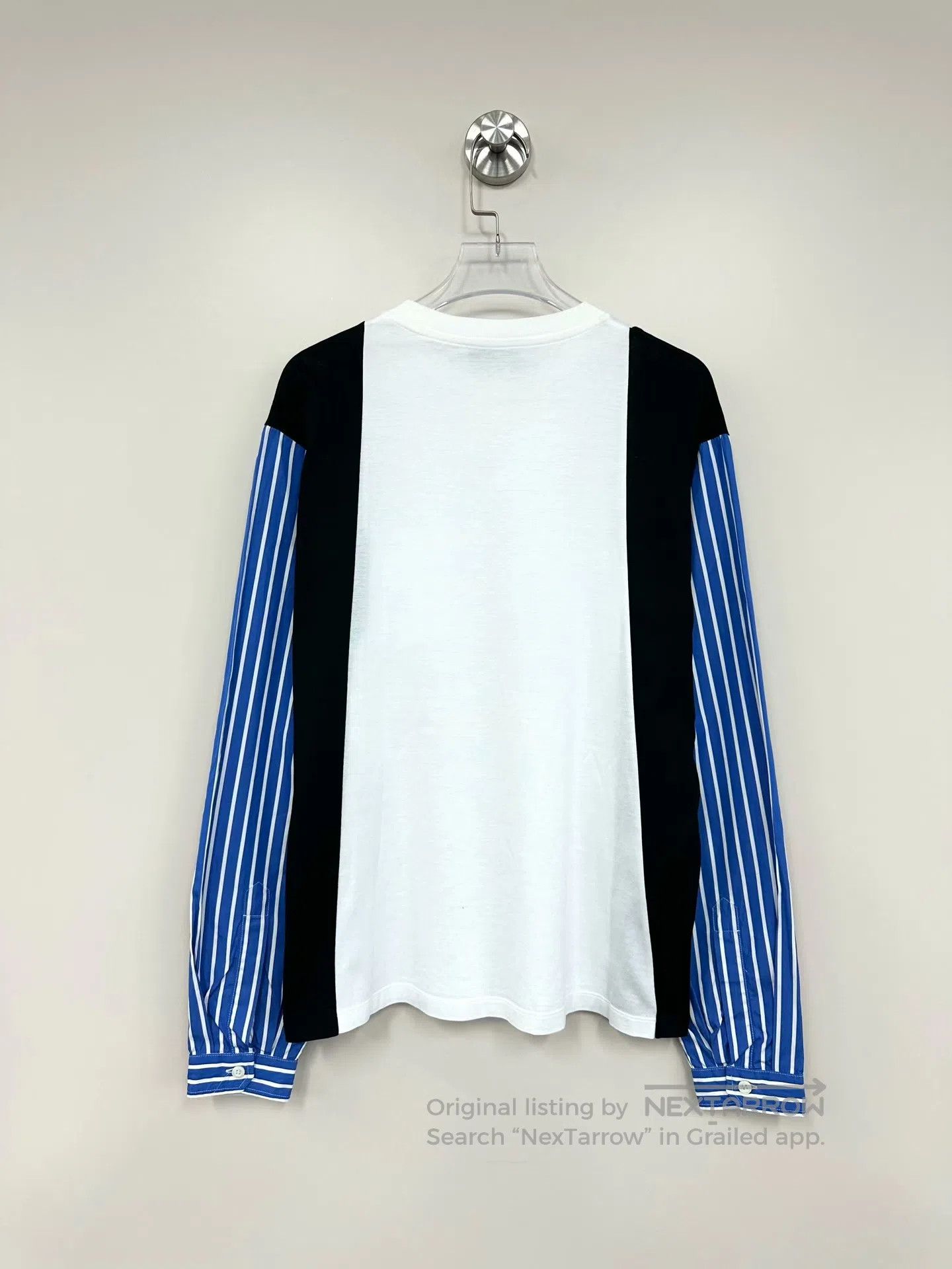 Prada Prada Striped Color-Block Letter Logo Long Sleeve T-Shirt| Size US XS / EU 42 / 0 - 2 Thumbnail