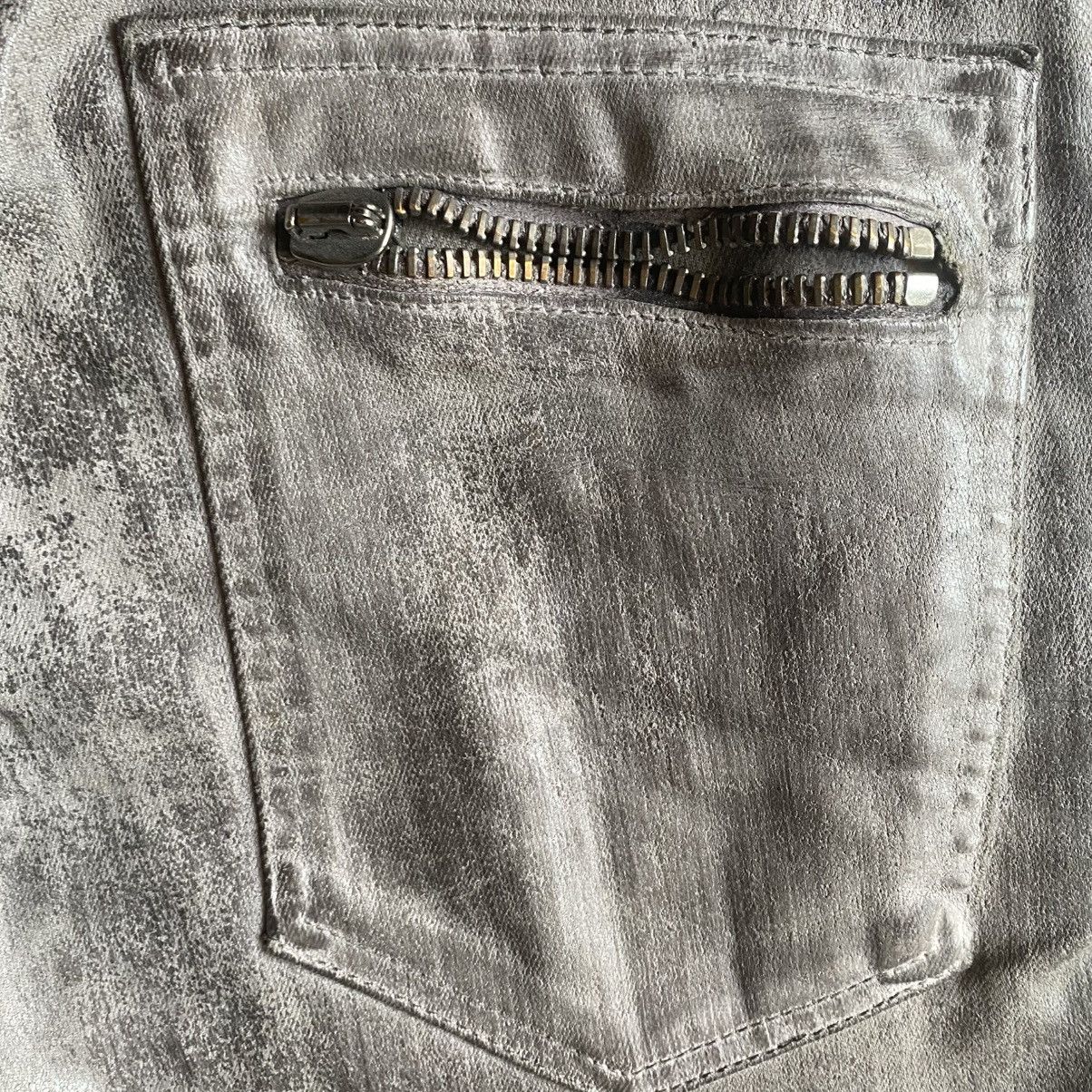 Balmain AW12 Balmain Grey Wax Biker Jeans Size US 29 - 7 Thumbnail