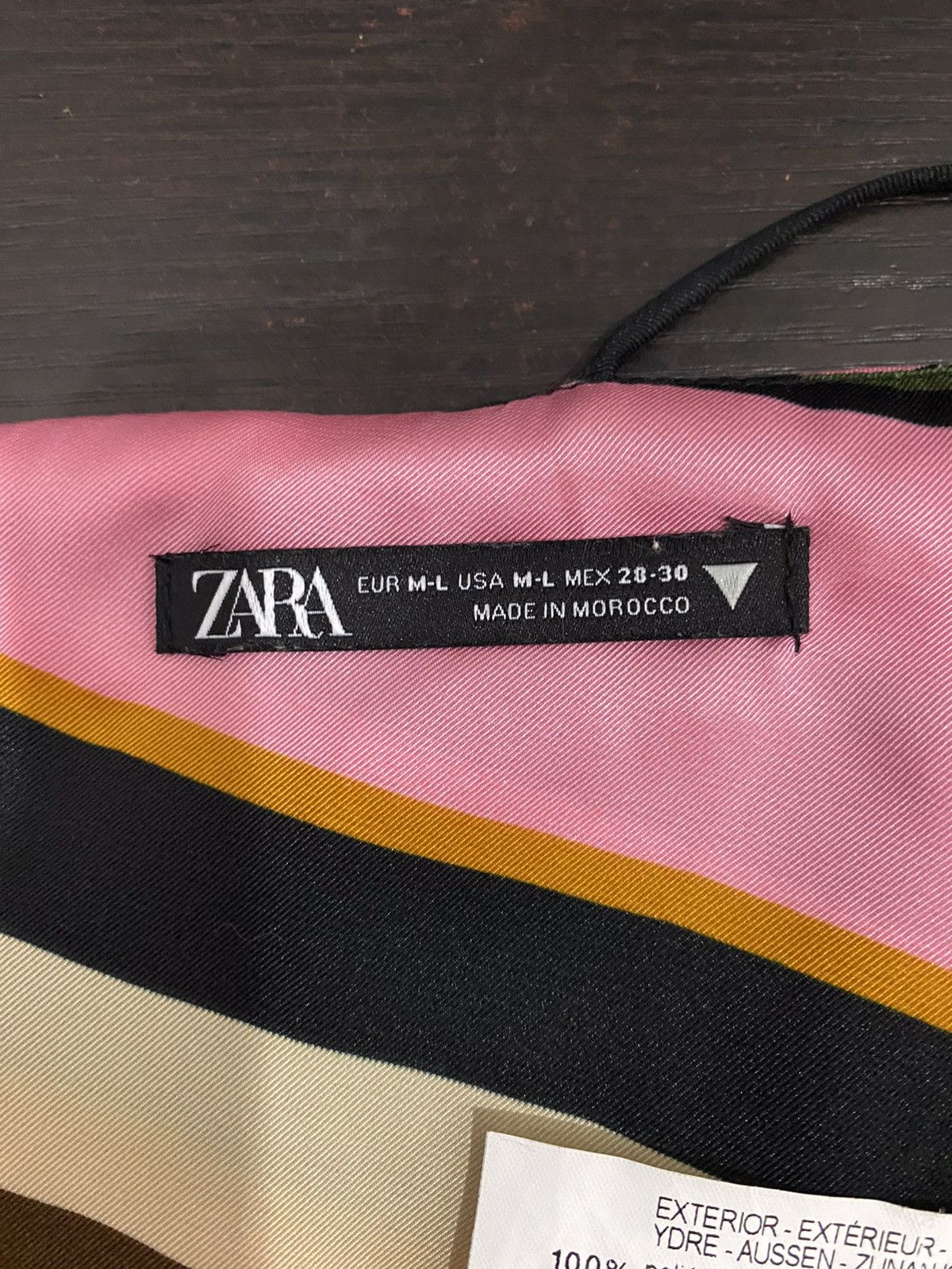 Zara Zara Multicolour Striped Satin Scarf Top Size M / US 6-8 / IT 42-44 - 5 Thumbnail