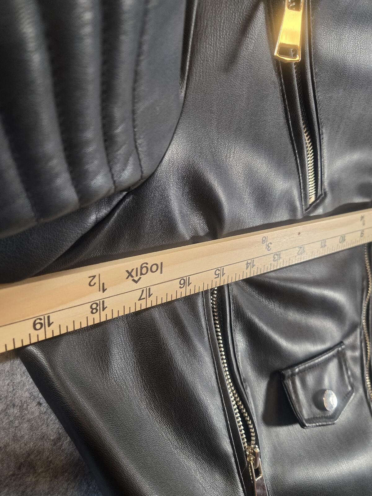Other Zara Faux Leather Quilted Biker Moto Jacket Black Sz L Size L / US 10 / IT 46 - 5 Thumbnail