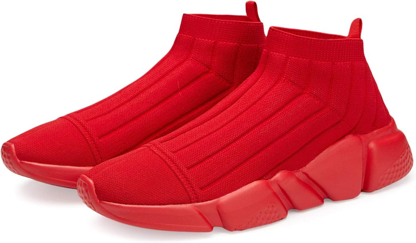 o1s1wg110924 Sharky Sock Sneakers in Red