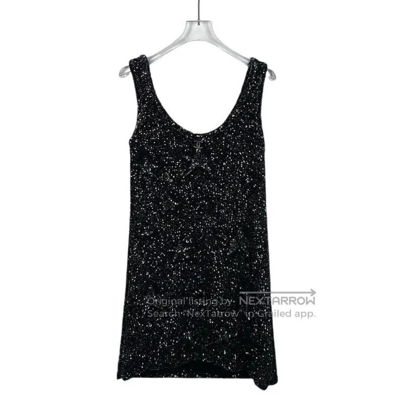 Chanel Chanel Black Sparkling Dress Size S . Size S / US 4 / IT 40 - 2 Thumbnail