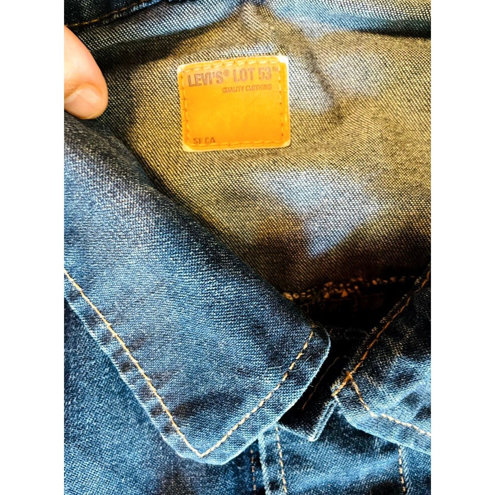 Levi's VINTAGE Levi's Trucker Jacket Denim 100% Cotton Dark Wash Blue Men's XL II Pockets Regular Fit Jacket Size US 36 / EU 52 - 4 Thumbnail
