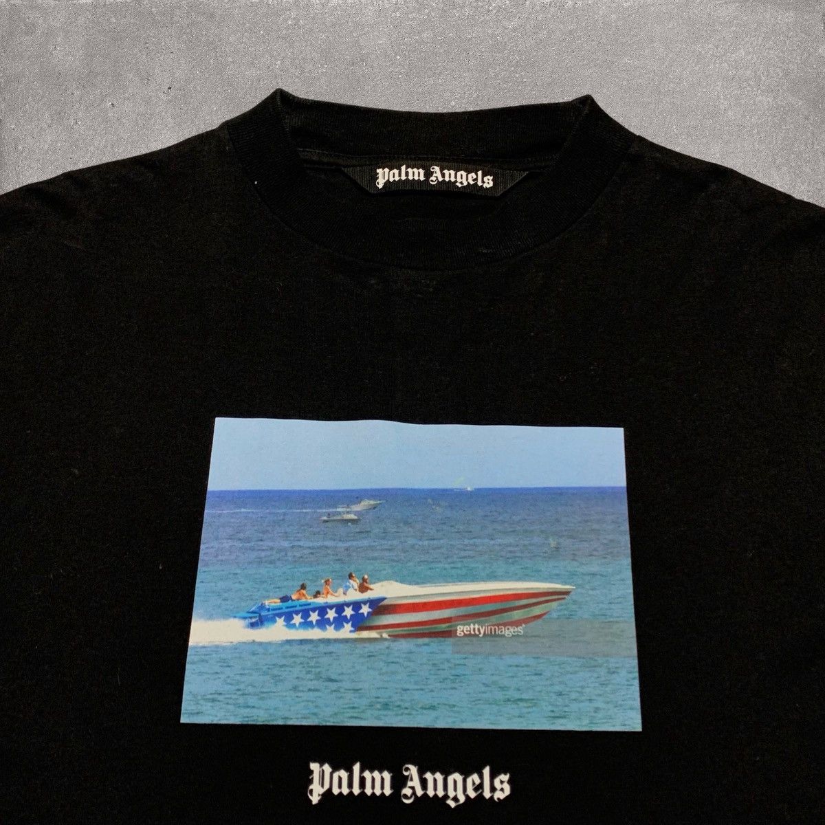 Palm Angels Palm Angels Small Getty Speedboat Classic Black Tee Size US S / EU 44-46 / 1 - 3 Thumbnail