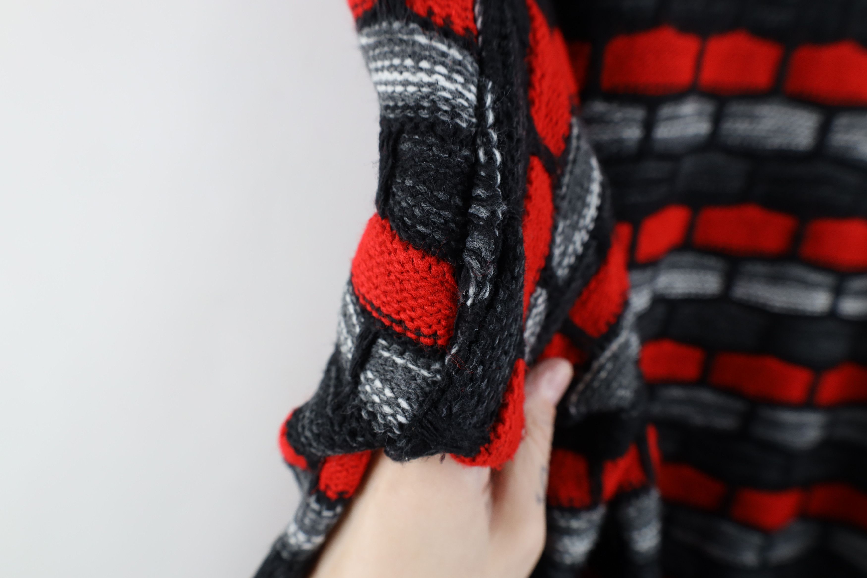 Vintage Vintage 90s Streetwear Brick Knit Crewneck Sweater USA Size US L / EU 52-54 / 3 - 10 Thumbnail