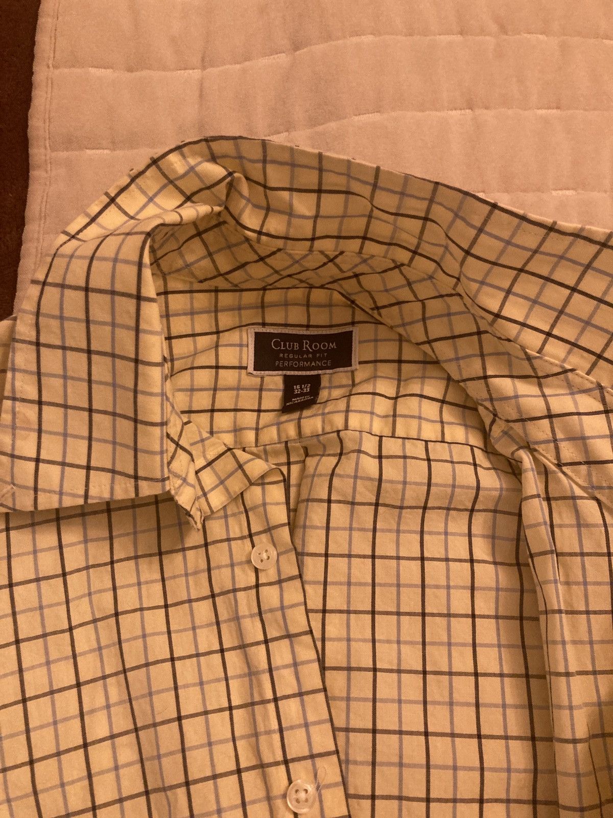 Club Room Yellow with black/blue lines Club Room Button Up Size US M / EU 48-50 / 2 - 1 Thumbnail