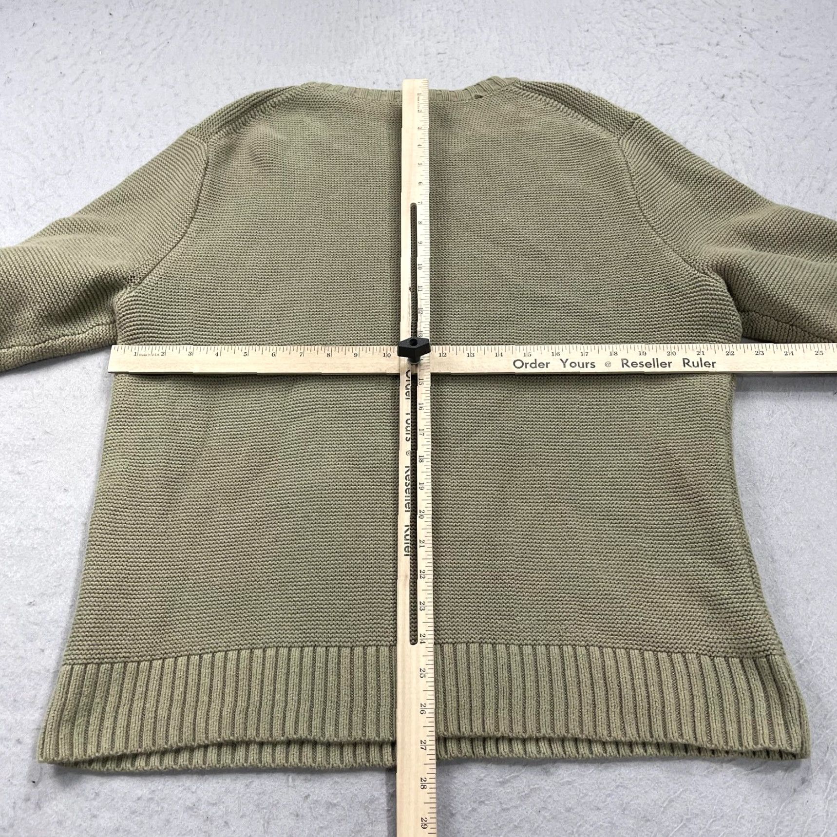 J.Crew J.CREW Sweater Mens Large Green 100% Organic Cotton Crewneck Raglan Pullover Size US L / EU 52-54 / 3 - 6 Thumbnail