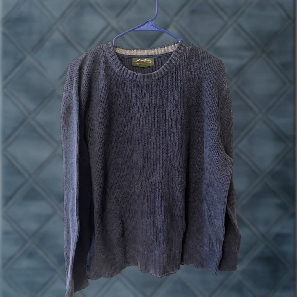 Eddie Bauer VINTAGE Eddie Bauer Sweater Crew Neck Pullover Knit Blue Large Men XL Shirt Size US XL / EU 56 / 4 - 1 Thumbnail