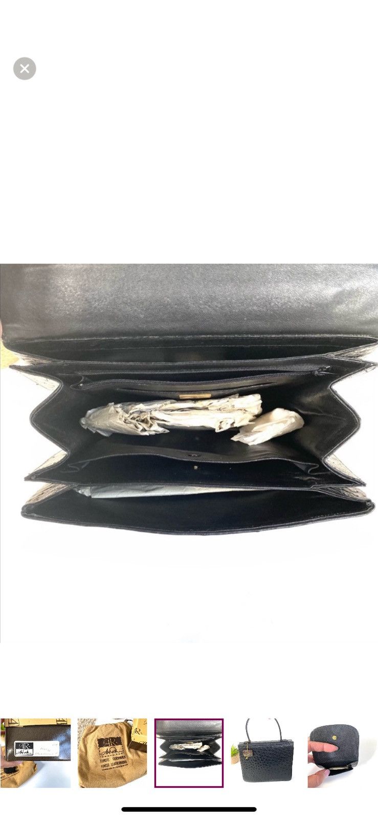 Alfred Roth Vintage Ostrich Bag New RARE