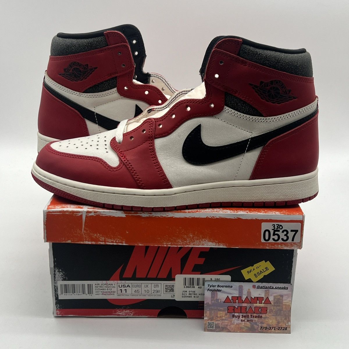 Nike Air Jordan 1 high Chicago lost & found Size US 11 / EU 44 - 1 Thumbnail