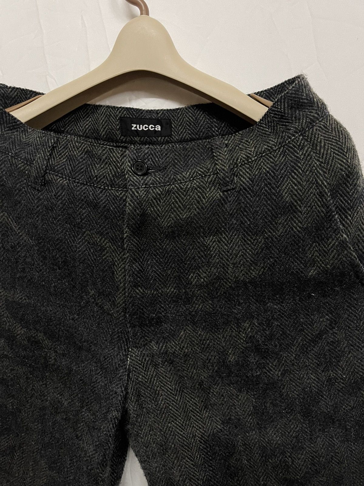 Designer × Issey Miyake × Zucca 🔥Vintage ZUCCA Wool Short Pant Army Printed Size US 30 / EU 46 - 2 Thumbnail