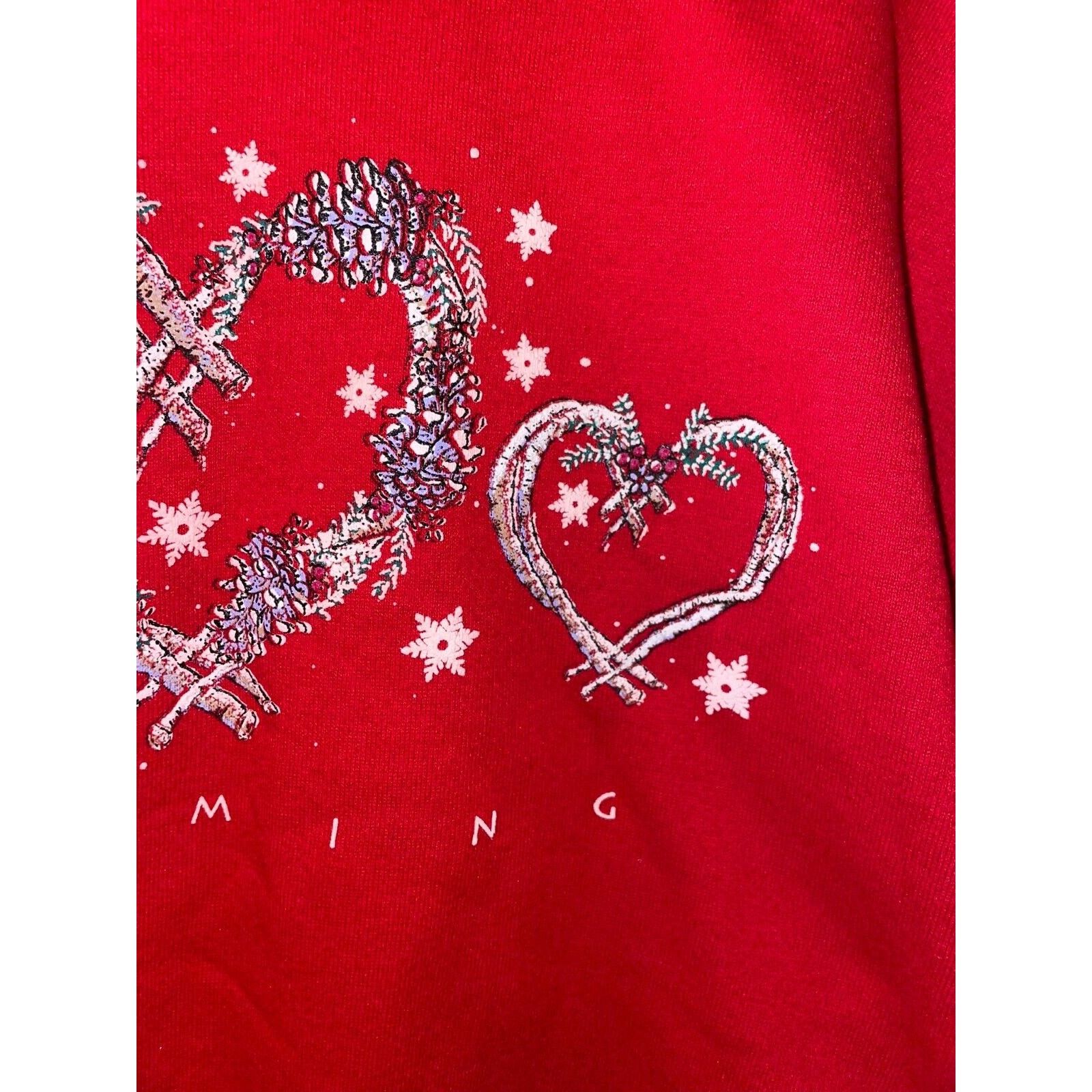 Jerzees Vintage Wyoming Sweatshirt Crewneck Love Red VTG 90s Large Size US L / EU 52-54 / 3 - 5 Thumbnail