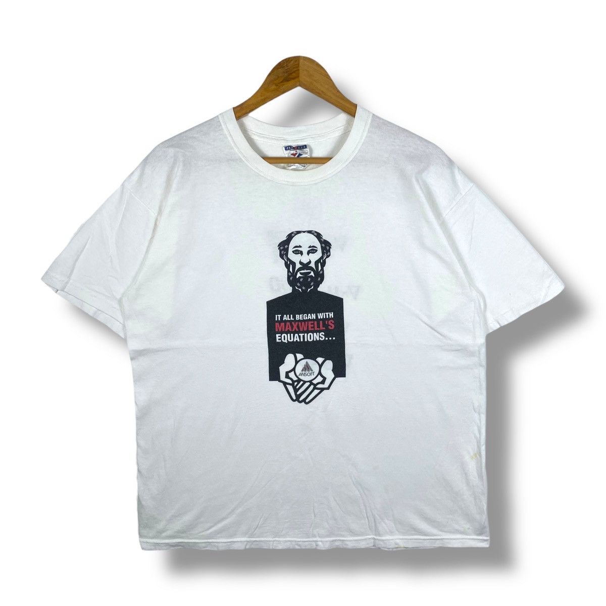 Vintage Vintage 90's ANSOFT Maxwell's Equations Graphic Tee Shirt Size US L / EU 52-54 / 3 - 1 Thumbnail