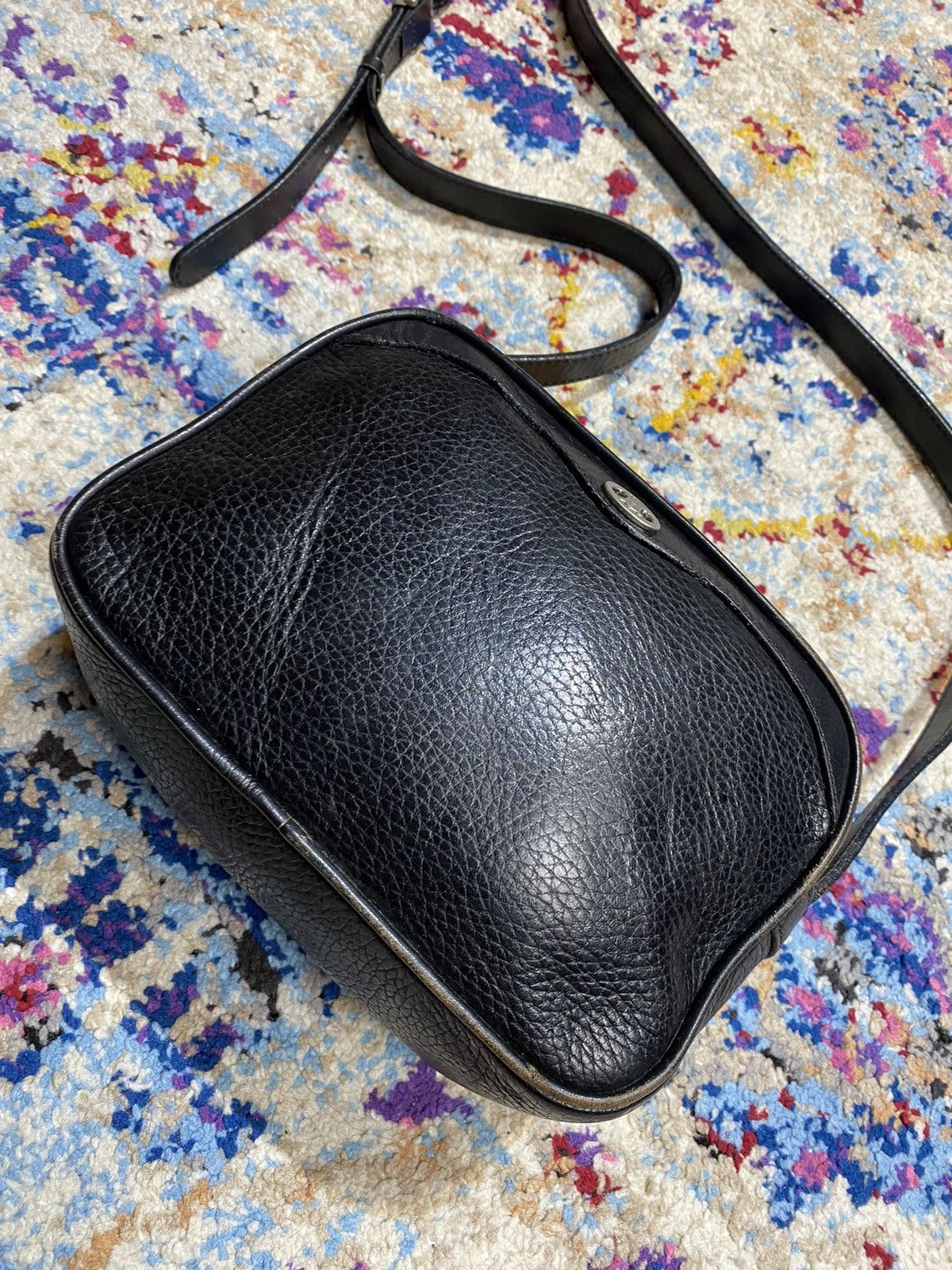 Celine × Vintage Vintage Celine Black Mini Crossbody Box Zipper Bag Size ONE SIZE - 2 Thumbnail