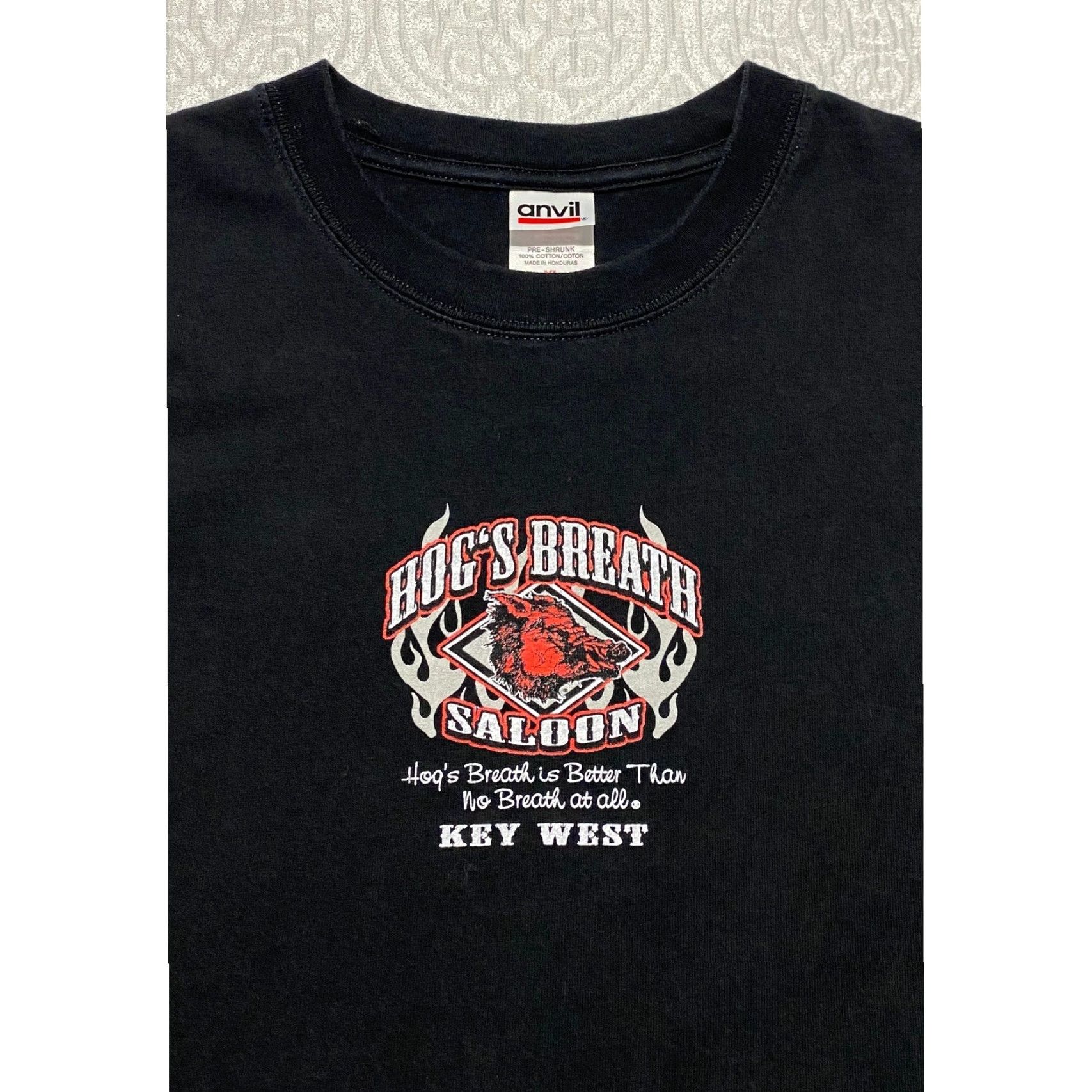 Anvil Hogs Breath Saloon Key West Biker Graphic T-Shirt Black XL Mens Pork Chopper Size US XL / EU 56 / 4 - 5 Thumbnail