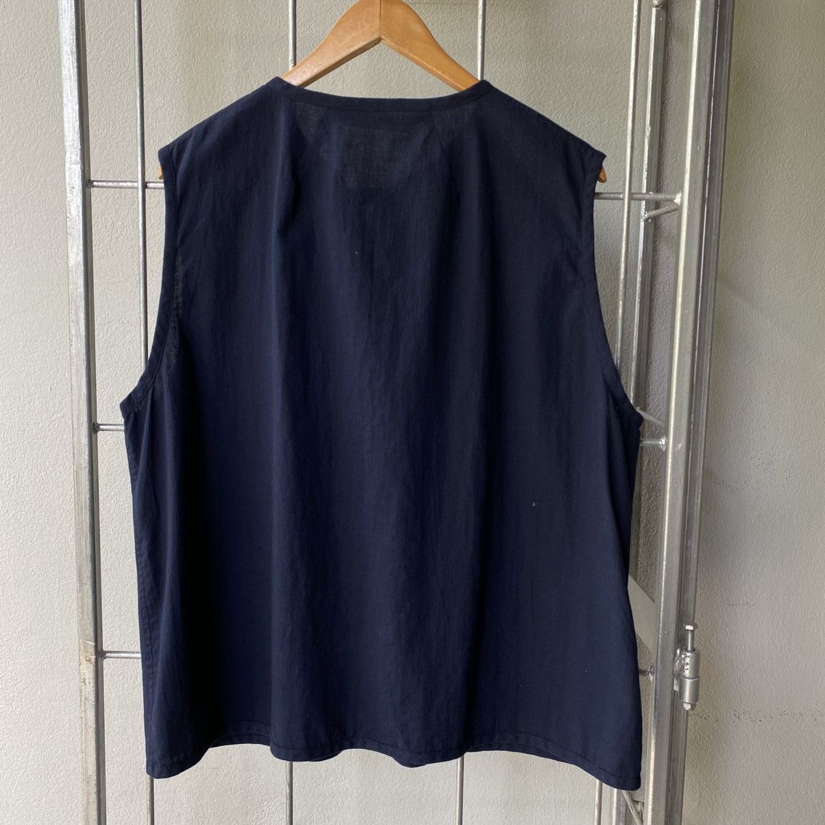 Comme des Garcons Comme des Garcons Navy Sleeveless Button Top Size L / US 10 / IT 46 - 2 Thumbnail