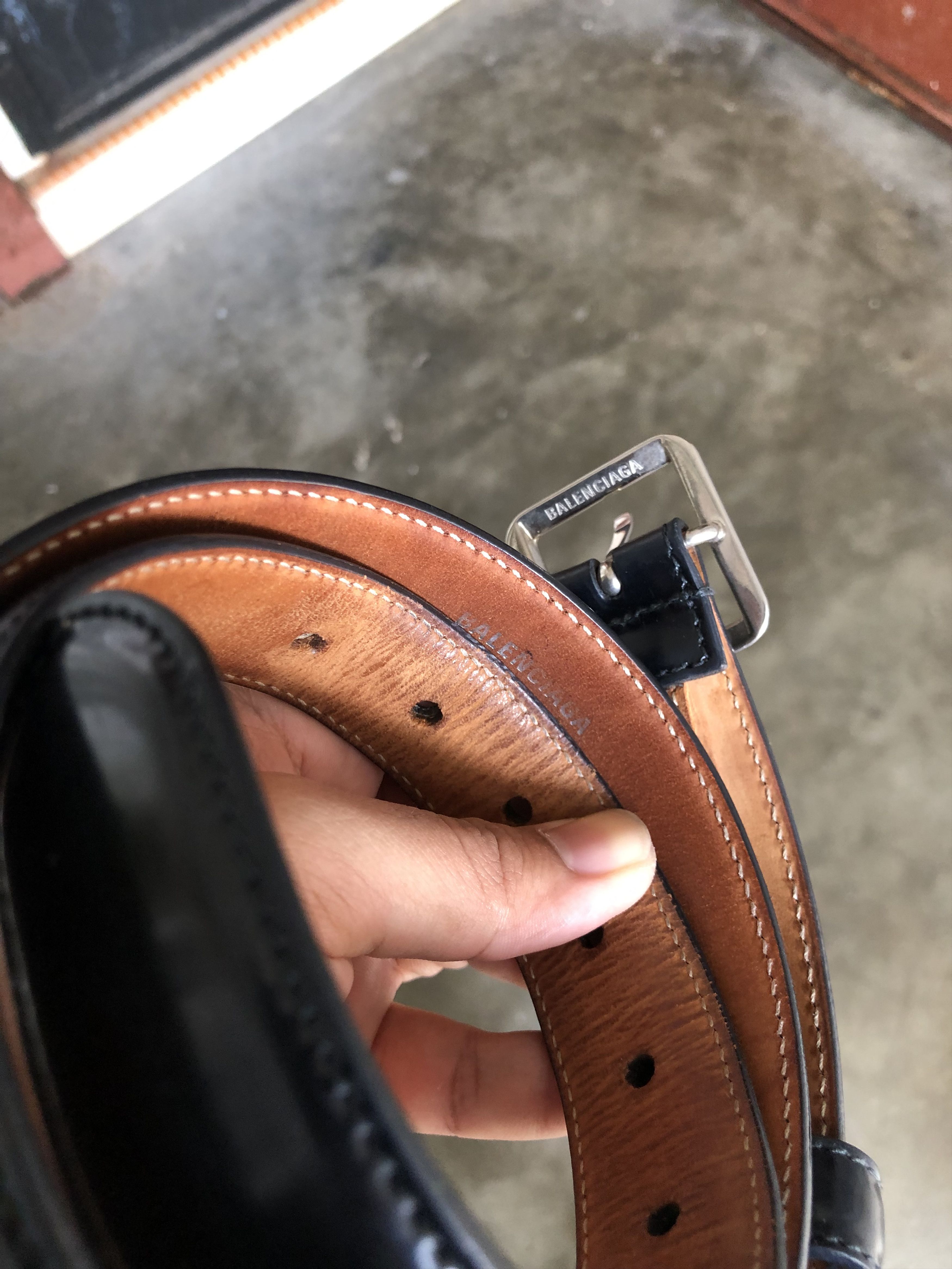 Balenciaga Balenciaga Leather Belt Size 85 Size 32 - 2 Thumbnail