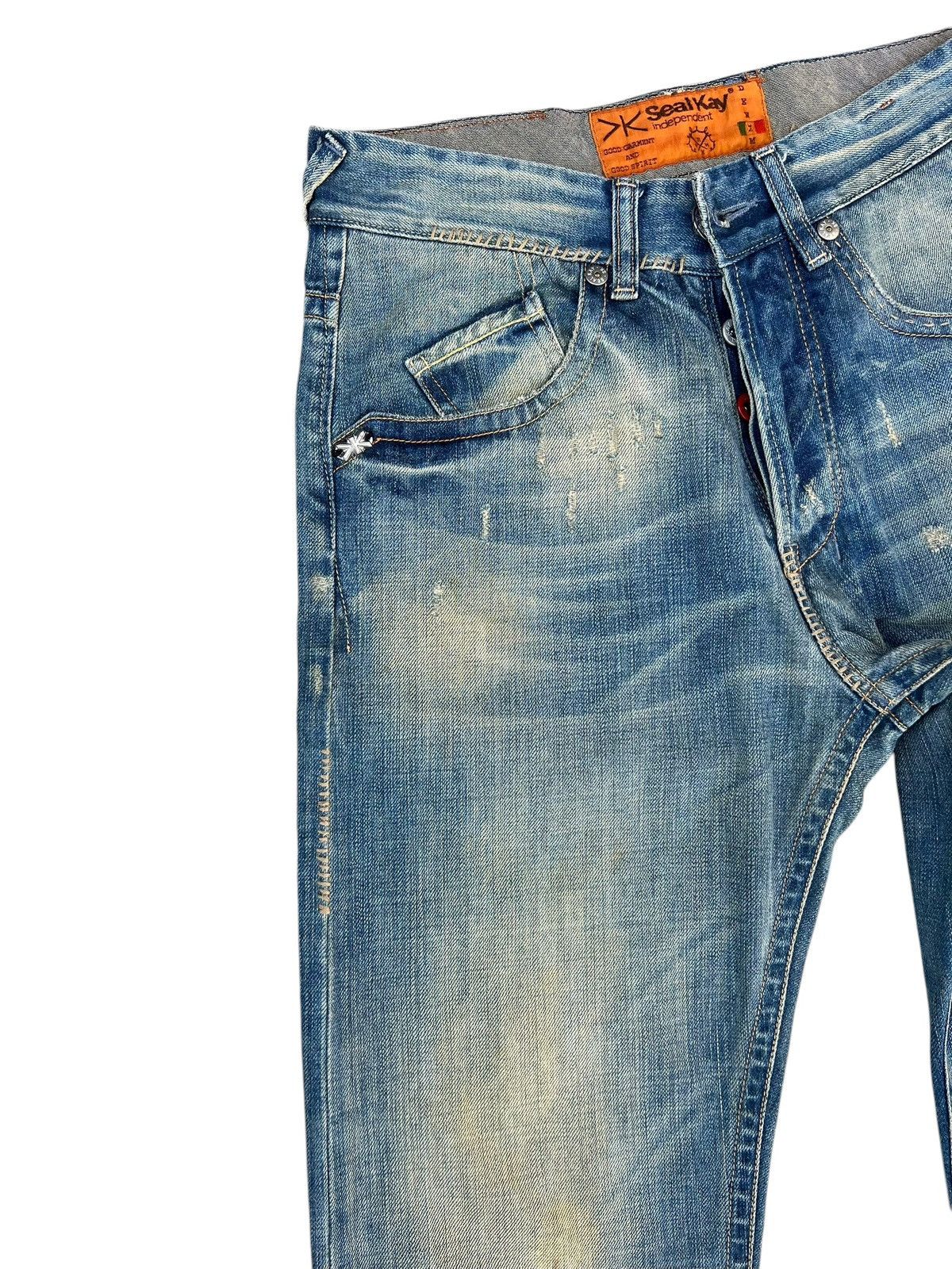 Vintage Mud Wash Dirty Denim Vintage Seal Kay Rips Distress Jeans Size US 28 / EU 44 - 8 Thumbnail