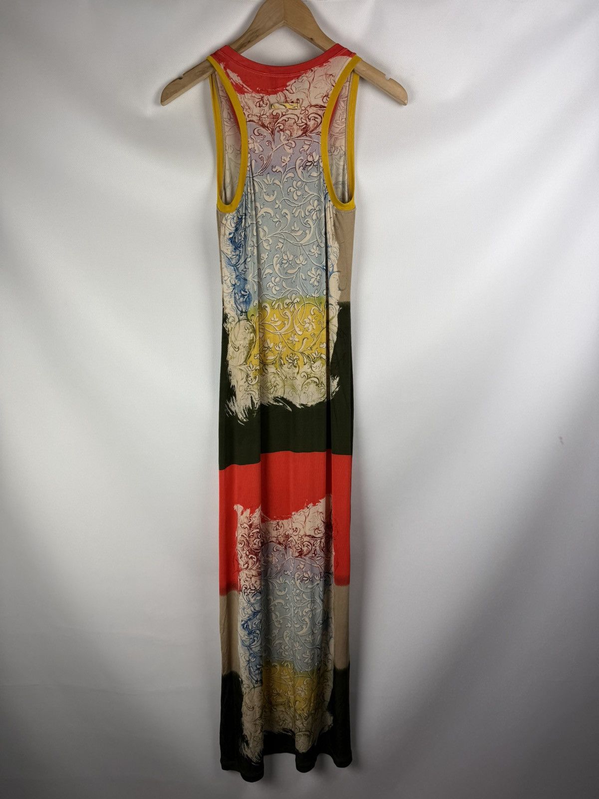Jean Paul Gaultier Vintage 90s Patterned Bodycon Maxi Dress
