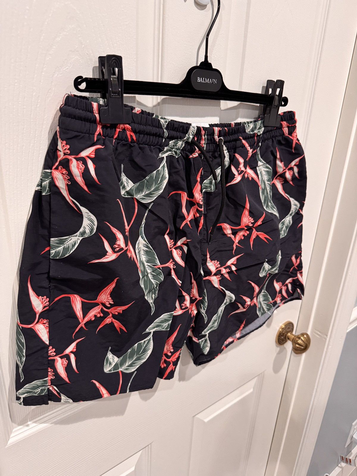 Sandro Sandro Mens Floral Blue Swim Trunks Size XXL (fits 32-36) Size US 34 / EU 50 - 2 Thumbnail
