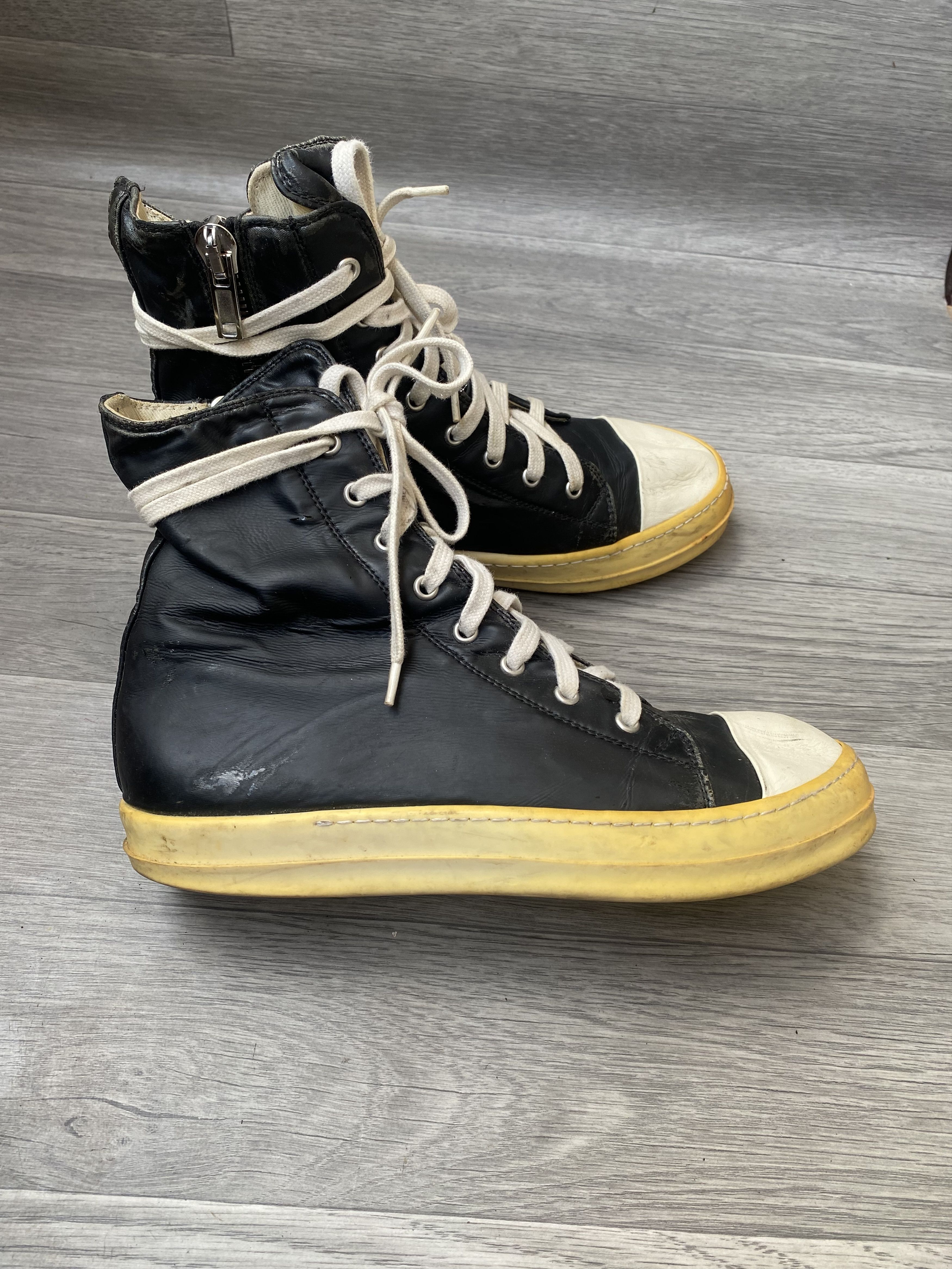 Rick Owens Drkshdw Rick owens drkshdw ramones black hi-top sneakers Size US 7.5 / EU 40-41 - 8 Thumbnail