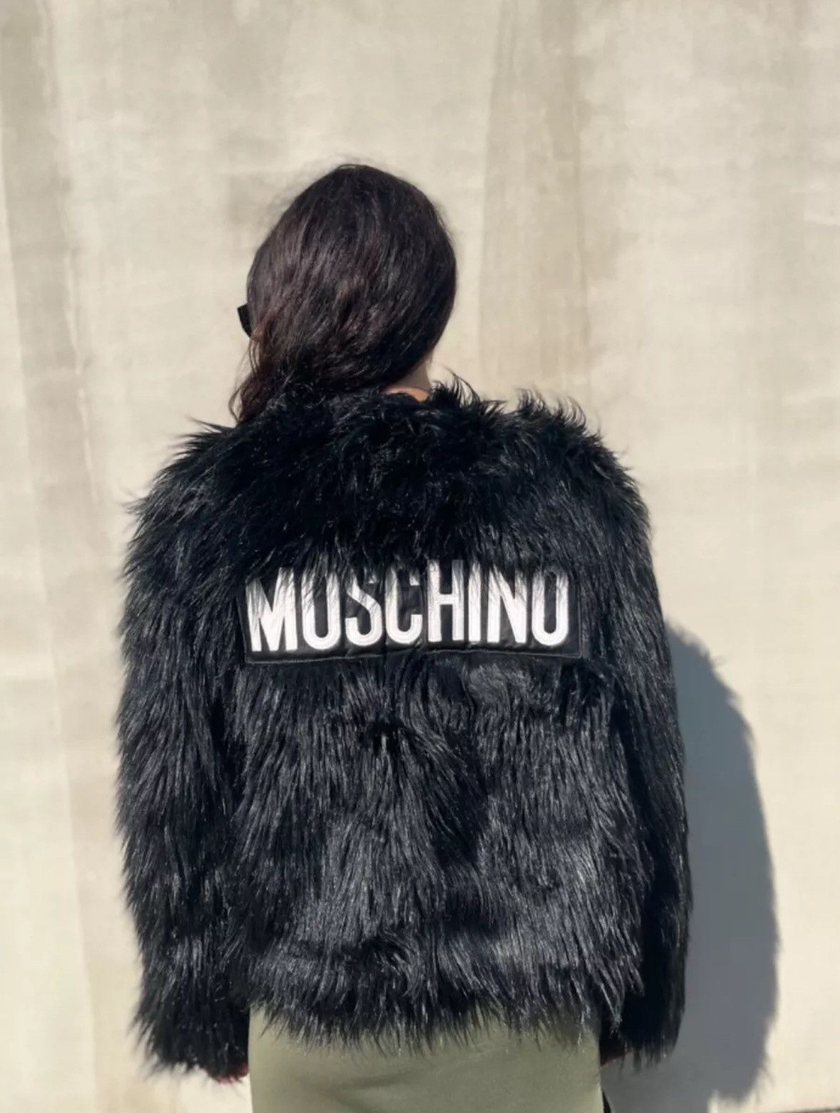 H M Moschino Streetwear H M x Moschino Faux Fur Jacket Coat Grailed