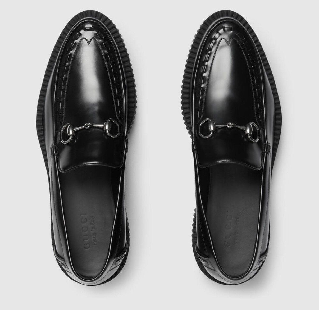 Gucci Gucci Horsebit Platform Loafers Black Leather Size US 10.5 / EU 43-44 - 2 Thumbnail