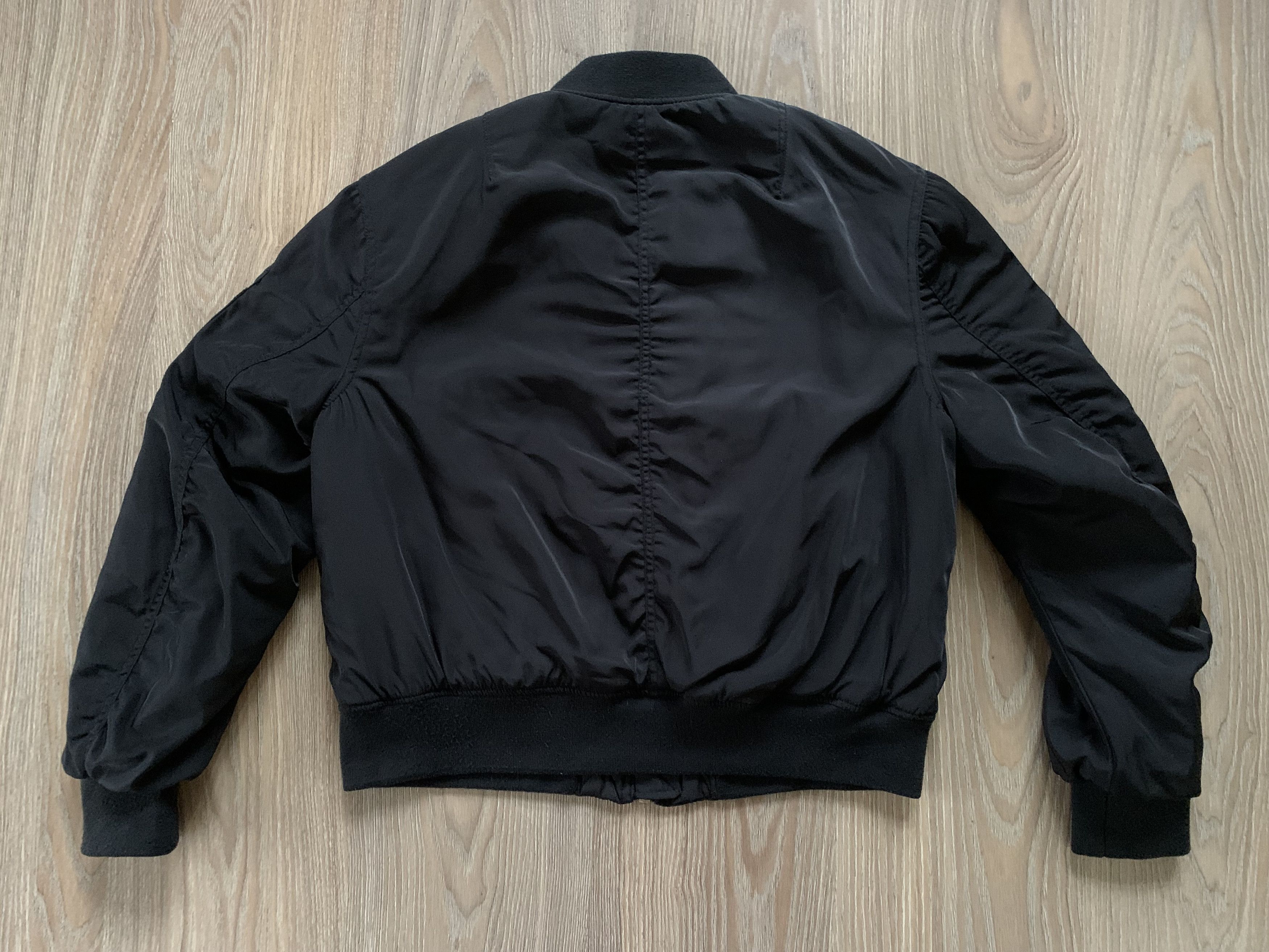 H&M Divided Black Bomber Jacket with Embroidered Patches Size L / US 10 / IT 46 - 3 Thumbnail