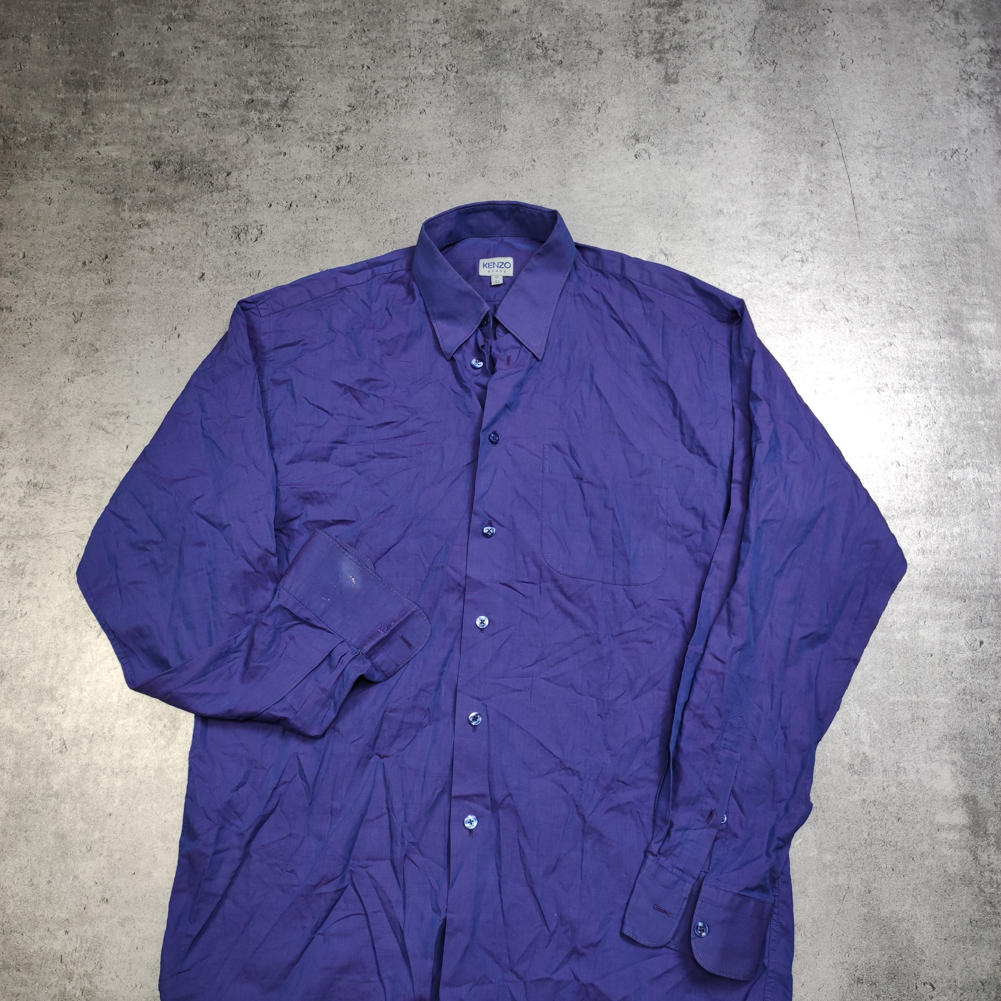Kenzo RARE Kenzo Paris Homme Purple Sleeve Logo Shirt Size US L / EU 52-54 / 3 - 2 Thumbnail