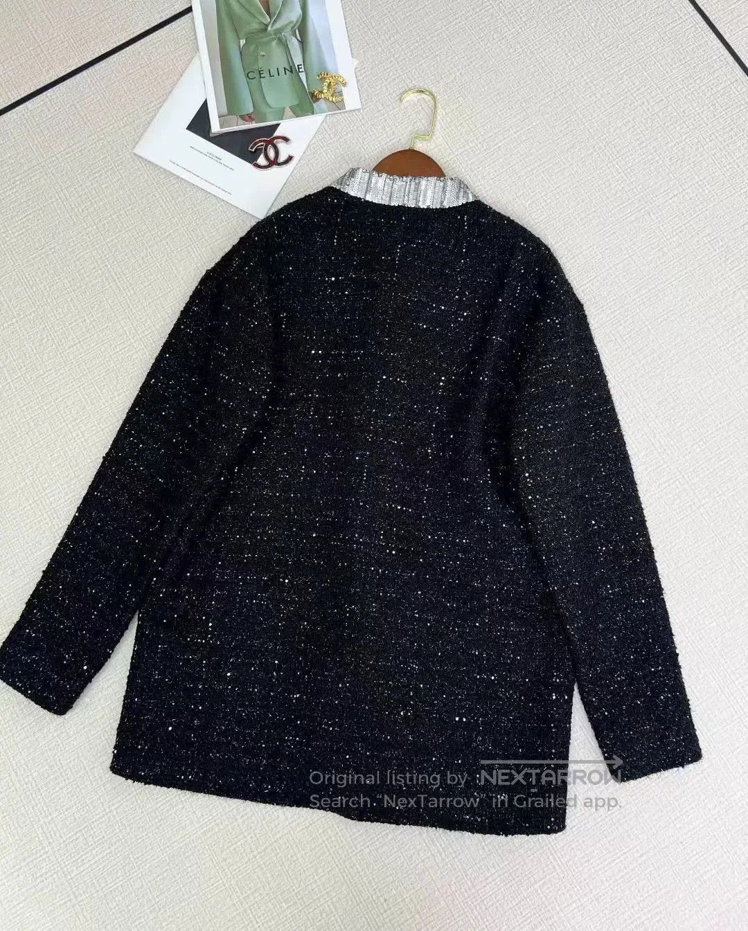 Valentino Valentino Black Sequined V. Size S / US 4 / IT 40 - 3 Thumbnail