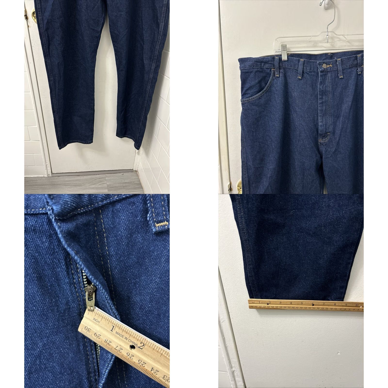 Wrangler Rustler Wrangler Jeans Mens 44x32 Dark Wash Regular Straight Leg Denim Rustler Wrangler Jeans Mens 44x32 Dark Wash Regular Straight Leg Denim Size US 44 / EU 60 - 8 Thumbnail