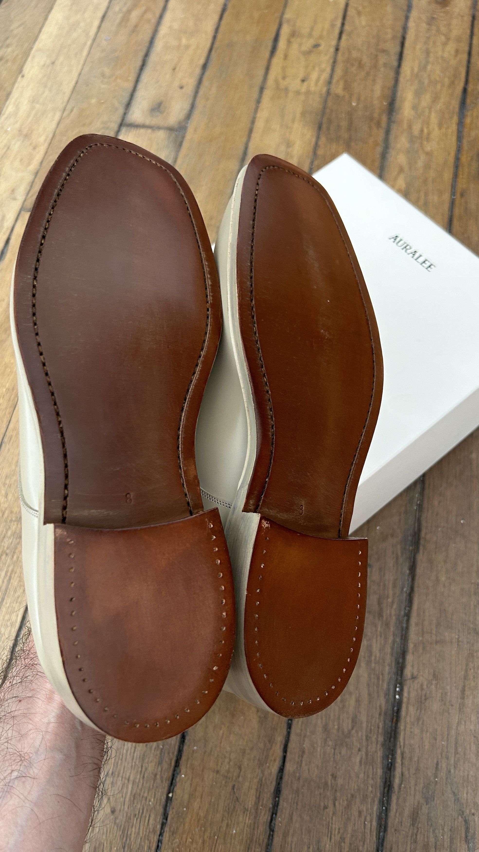 Auralee aa . 8 . BNWB . LEATHER SHOES . A20SS01FC Size US 8 / EU 41 - 1 Thumbnail