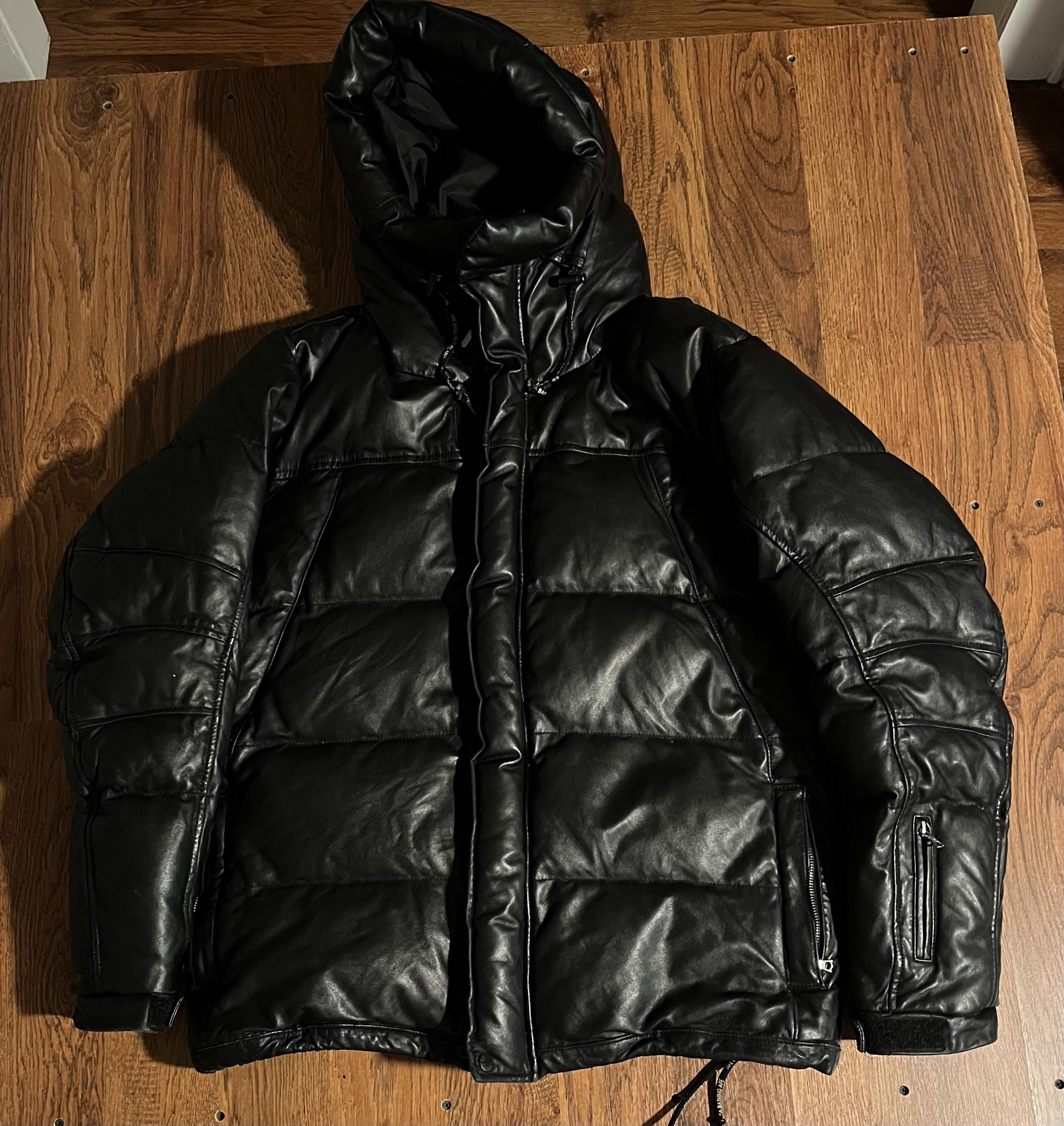Bape A Bathing Ape BAPE Sheepskin Leather Puffer Jacket Hooded Size US M / EU 48-50 / 2 - 1 Thumbnail