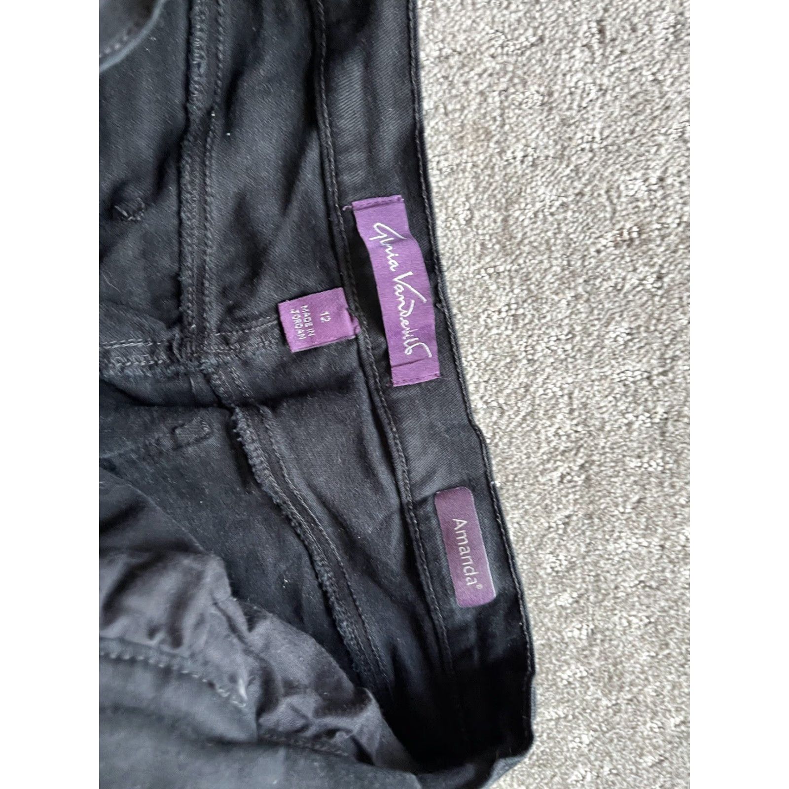 Gloria Vanderbilt Gloria Vanderbilt Jeans Womens Size 12 Black Straight Leg High Rise Denim 31" Inseam Regular Fit American Classic Size 34" / US 12 / IT 48 - 5 Thumbnail